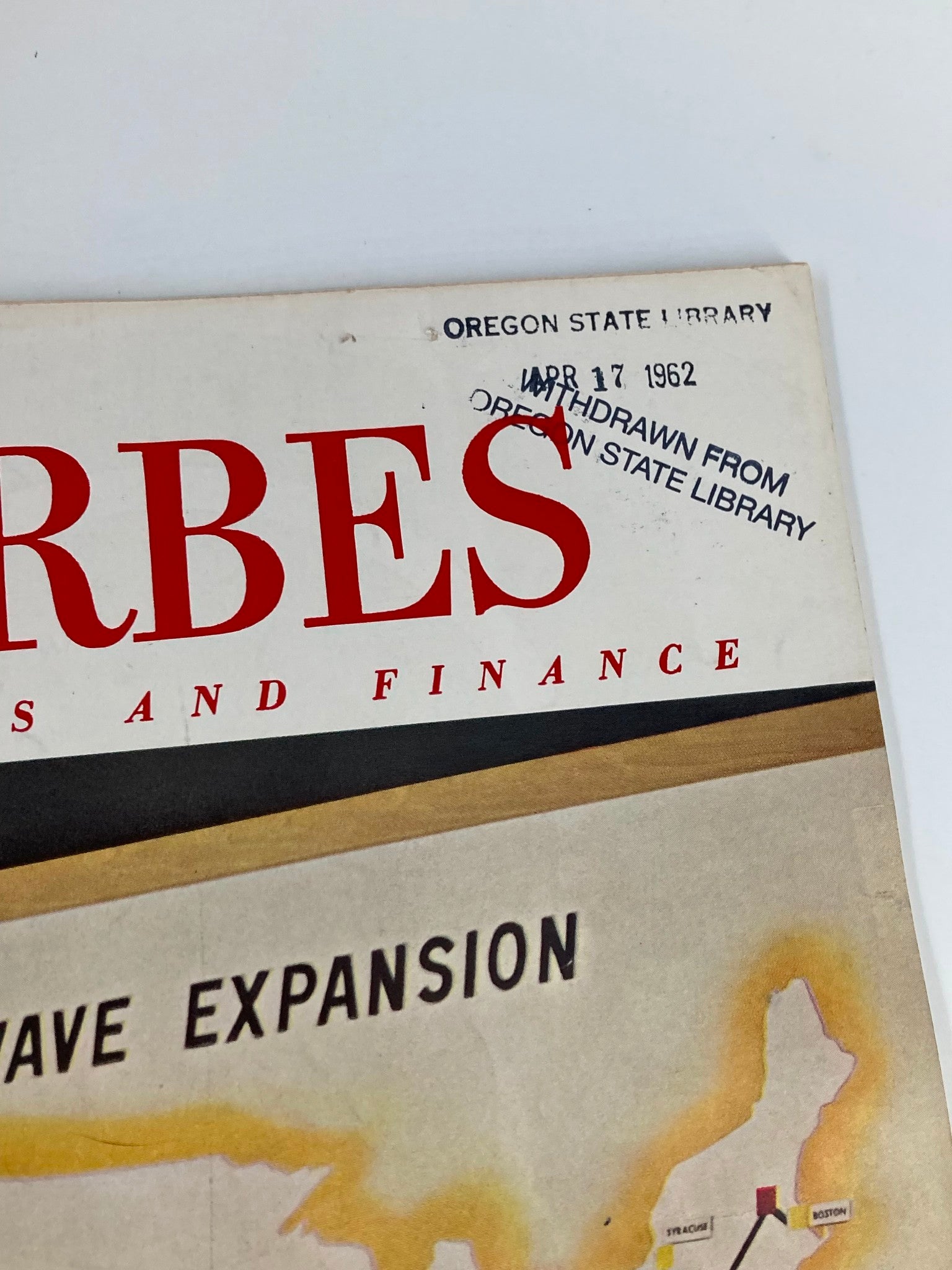 VTG Forbes Magazine April 15 1962 Microwave Expansion Western Union's Marshall