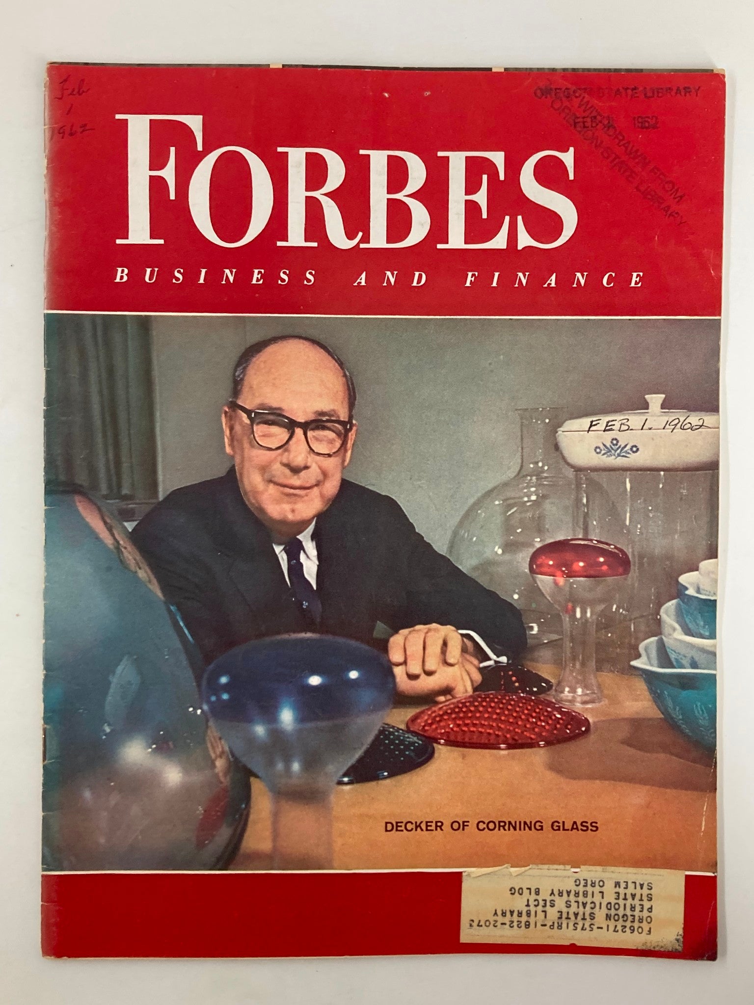 VTG Forbes Magazine February 1 1962 Decker of Corning Glass