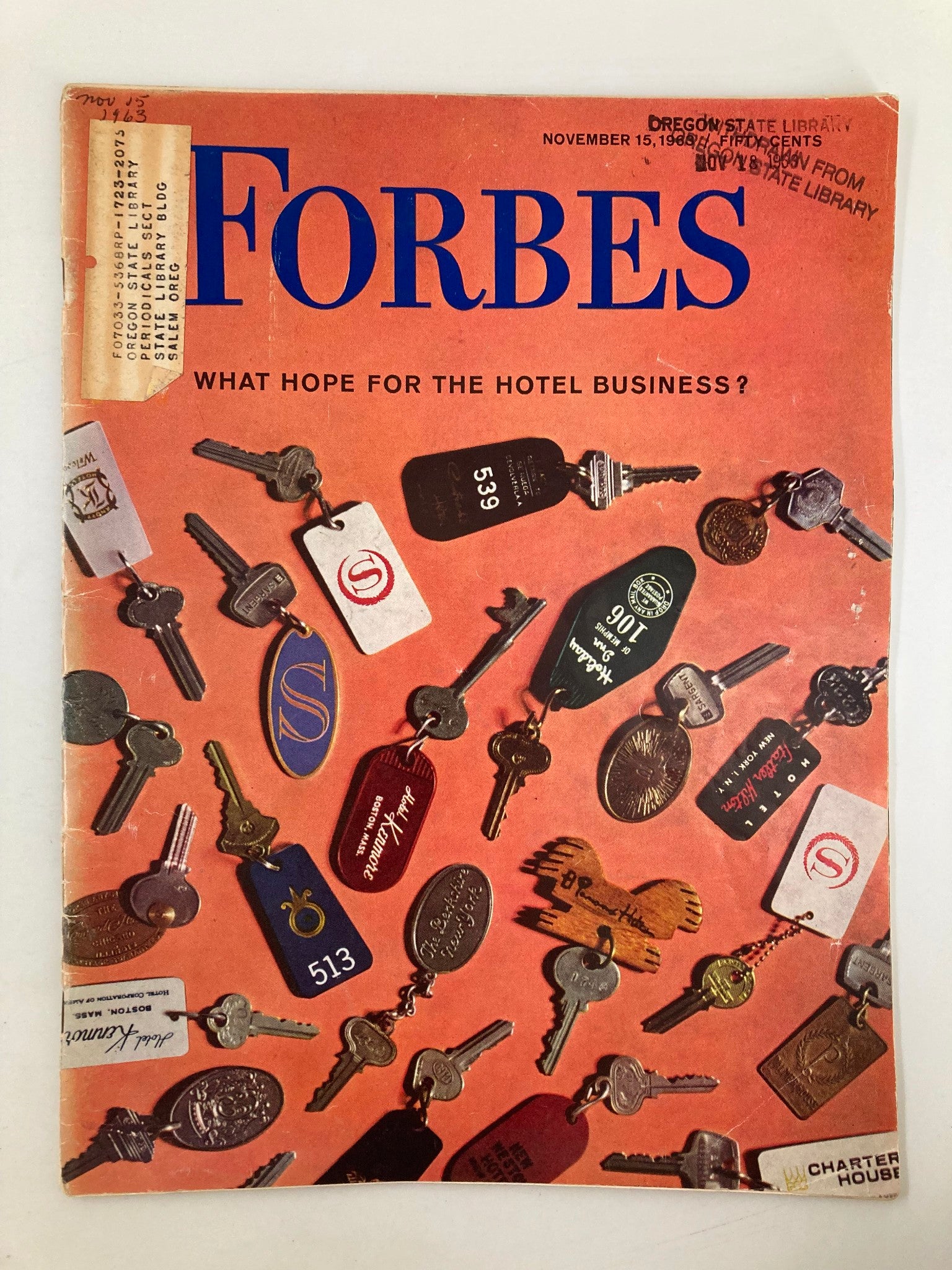 VTG Forbes Magazine November 15 1963 What Hope For The Hotel Business?