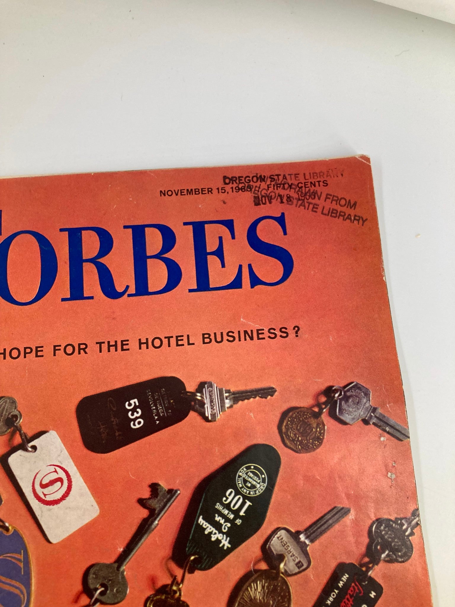 VTG Forbes Magazine November 15 1963 What Hope For The Hotel Business?