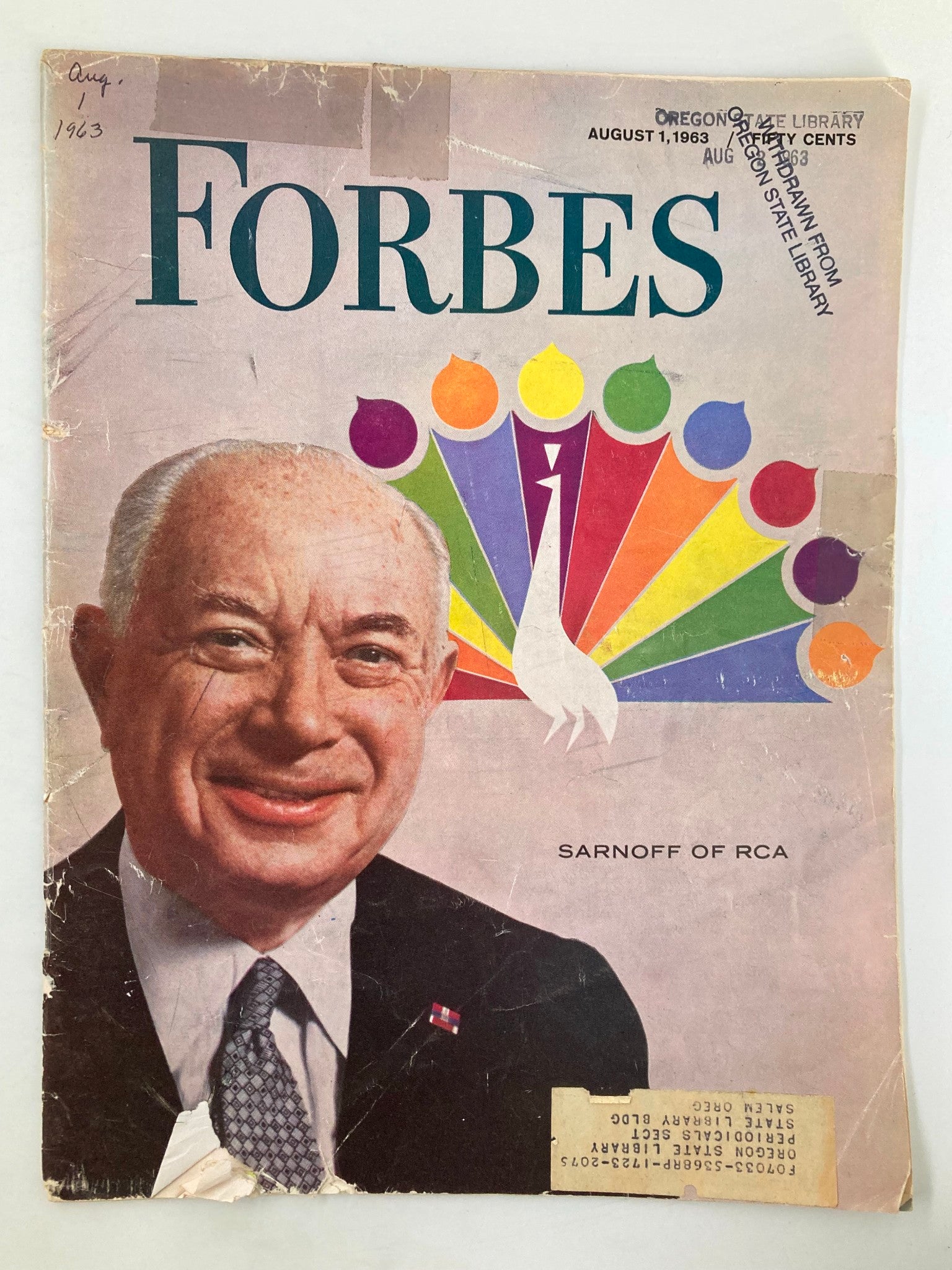 VTG Forbes Magazine October 1 1963 David Sarnoff of RCA