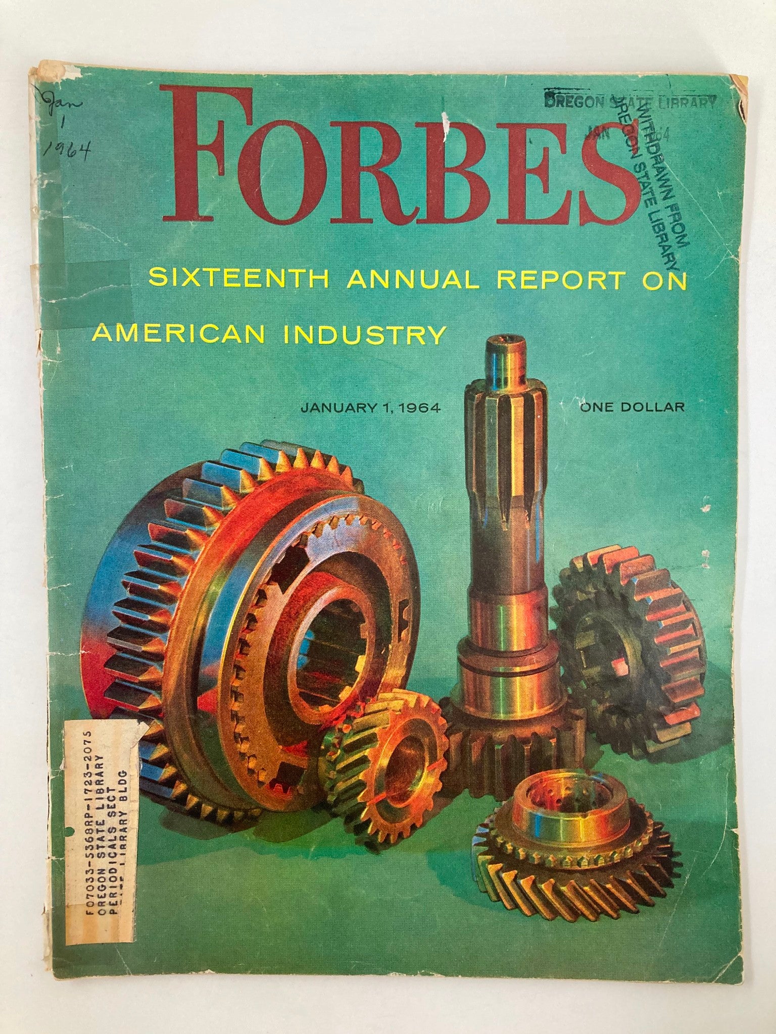 VTG Forbes Magazine January 1 1964 Sixteenth Annual Report on American Industry