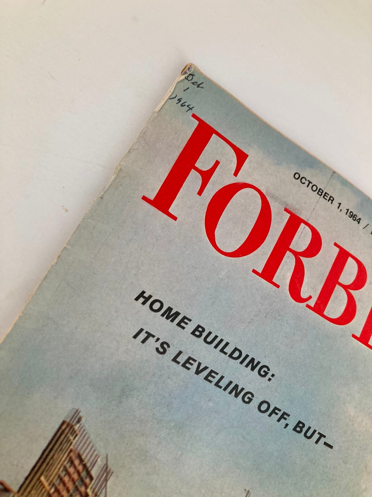 VTG Forbes Magazine October 1 1964 Home Building It's Leveling Off But -