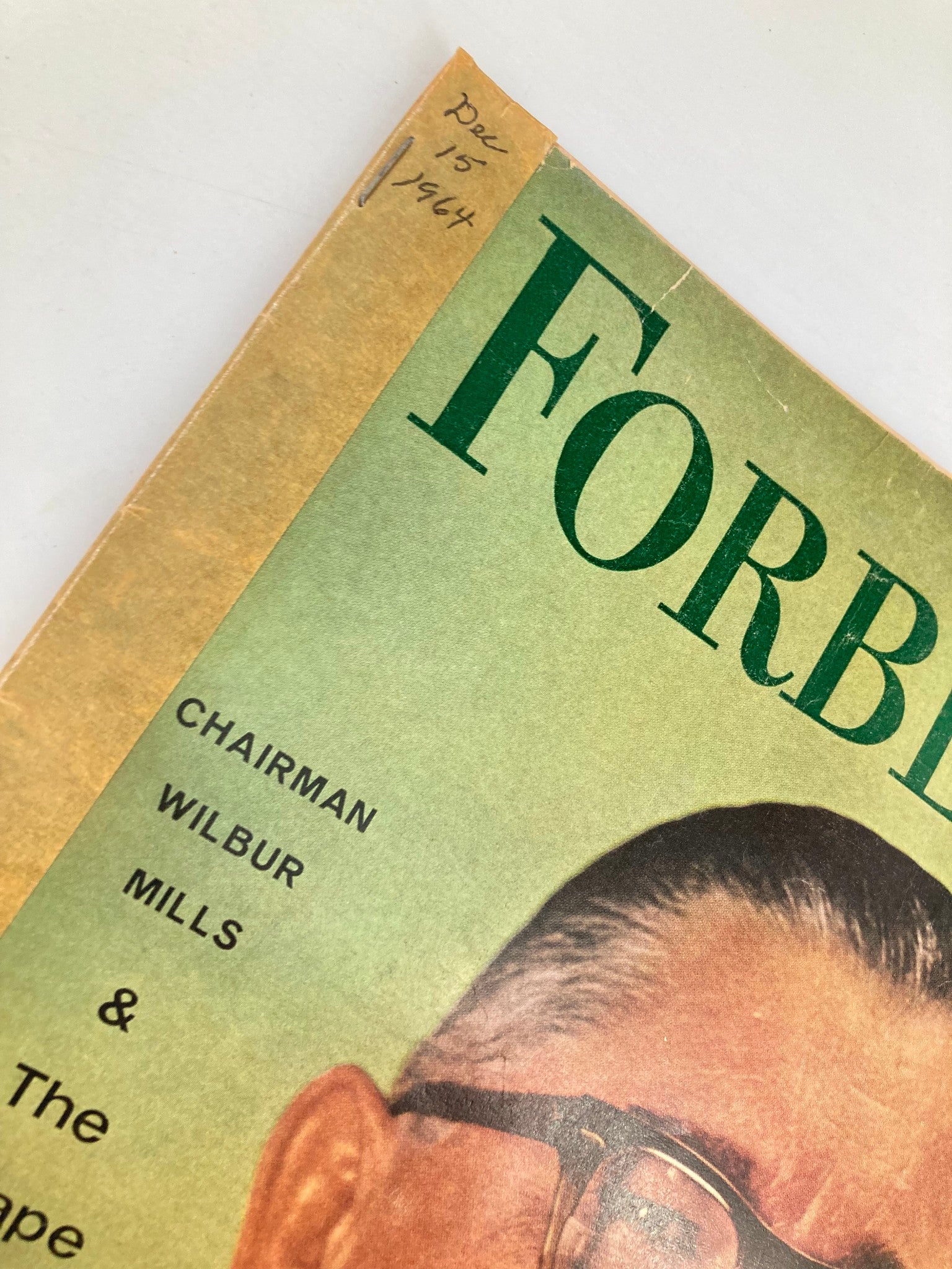 VTG Forbes Magazine December 15 1964 Chairman Wilbur Mills & The Next Tax Bill