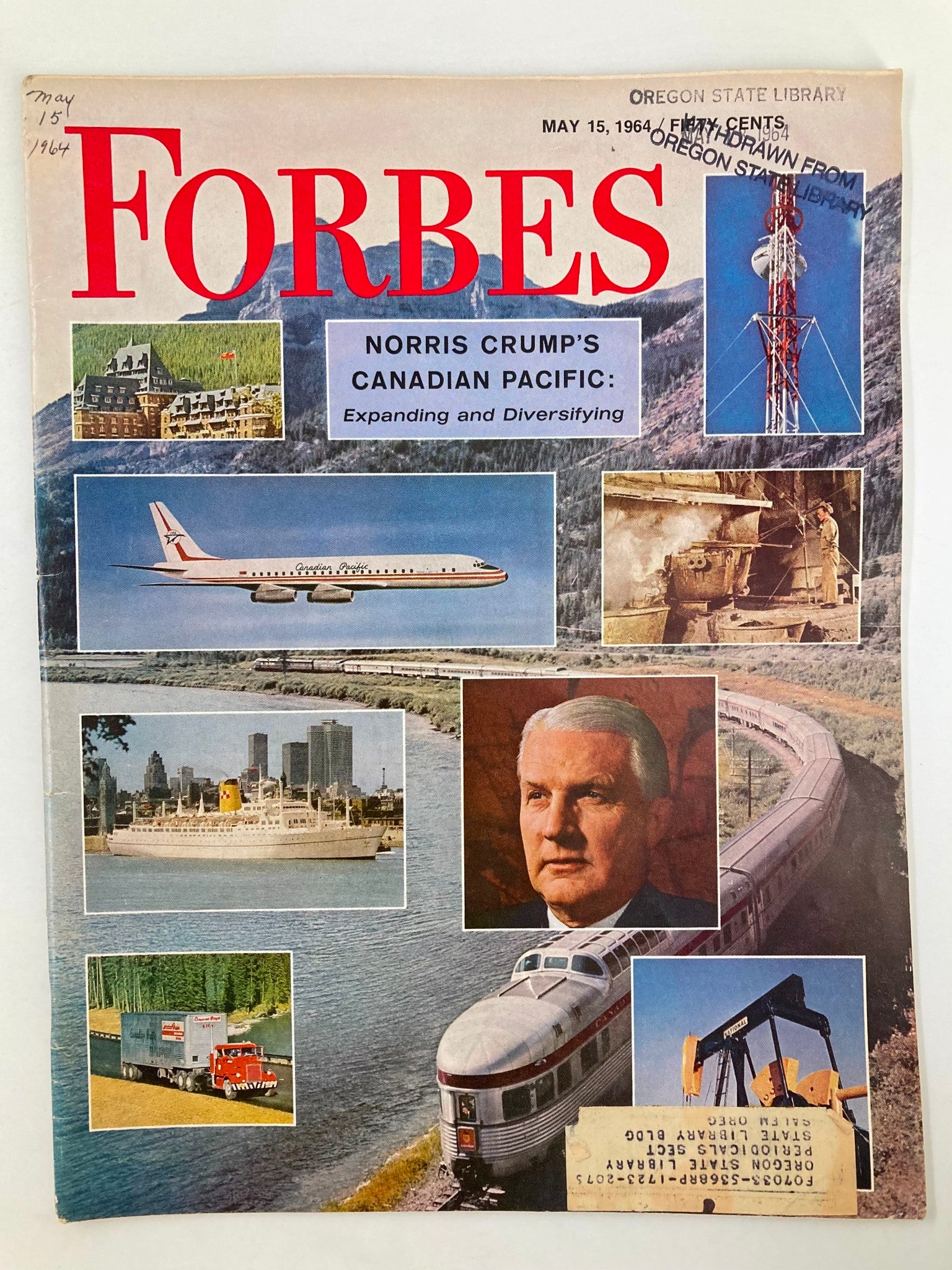 VTG Forbes Magazine May 15 1964 Norris Crump's Canadian Pacific Expanding