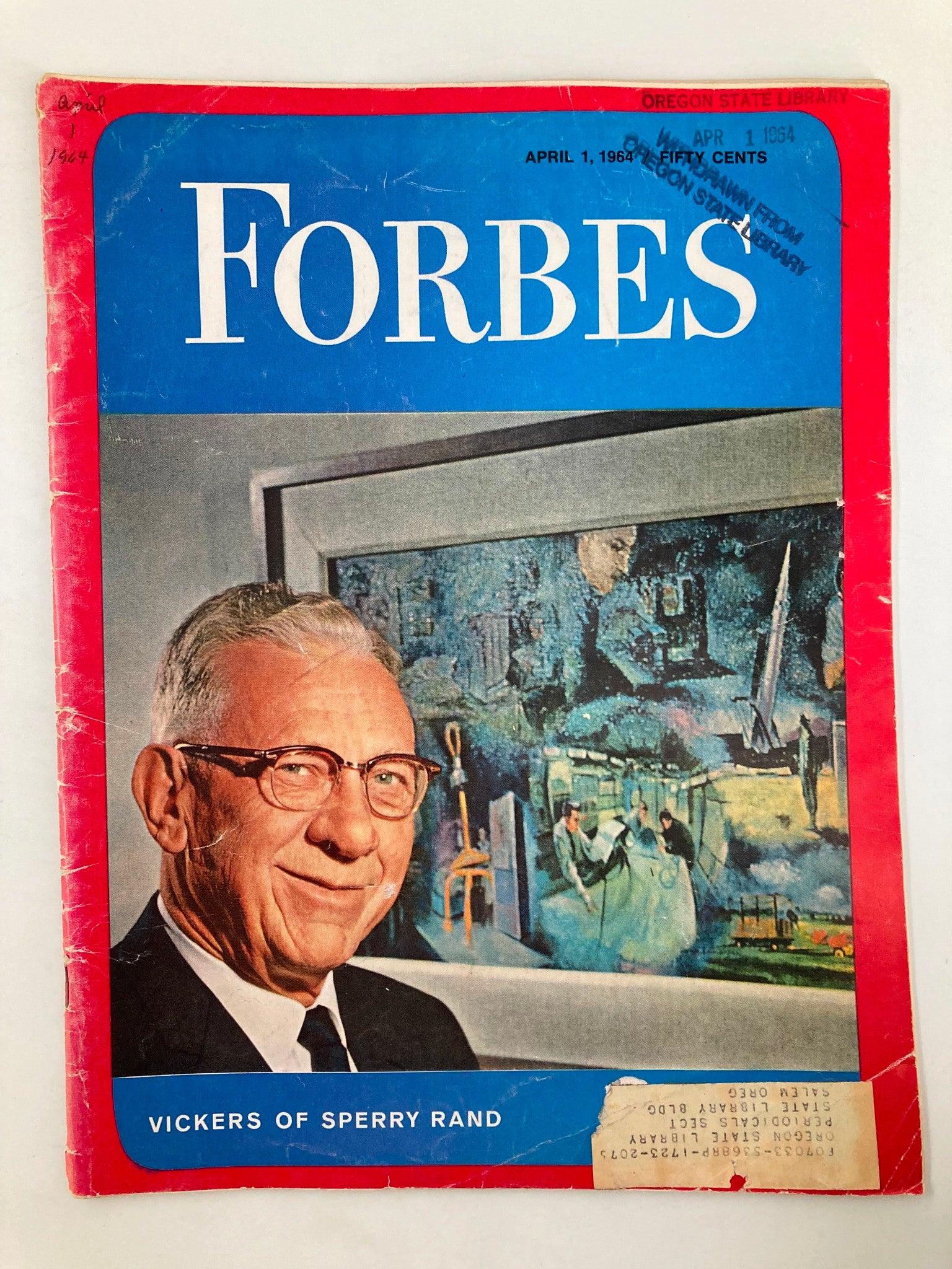 VTG Forbes Magazine April 1 1964 Vickers of Sperry Rand