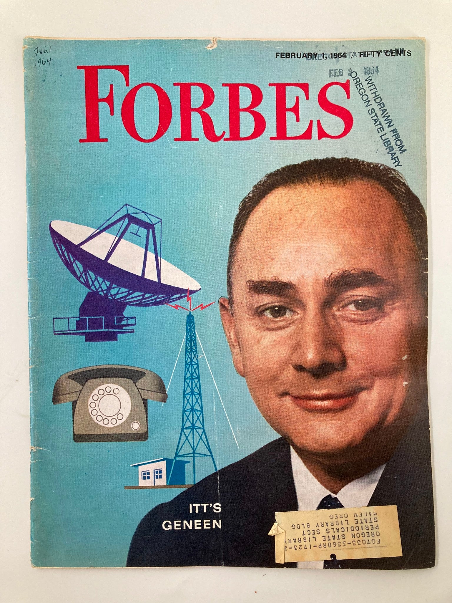 VTG Forbes Magazine February 1 1964 ITT Corporation's Harold Geneen