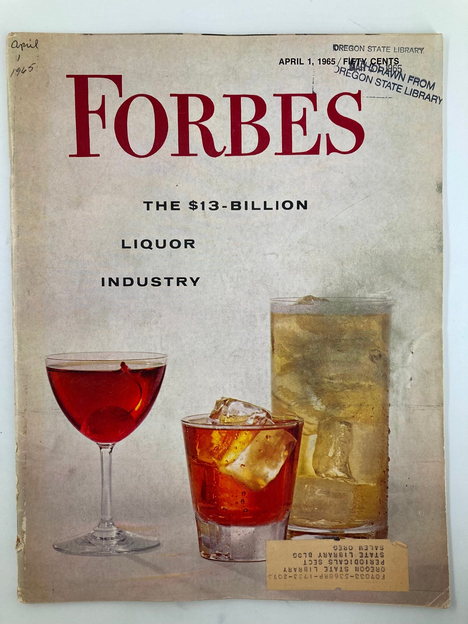 VTG Forbes Magazine April 1 1965 The $13-Billion Liquor Industry