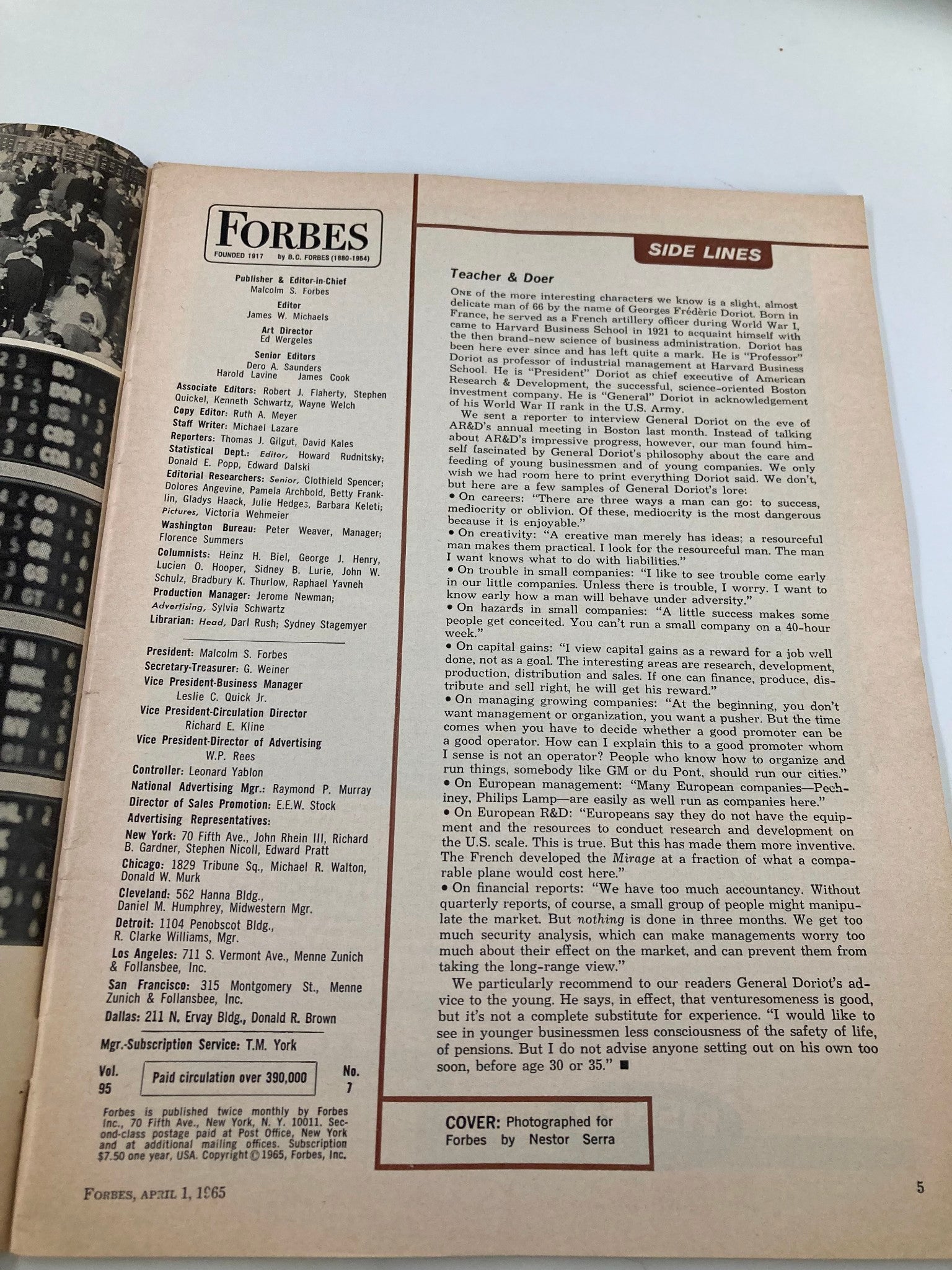 VTG Forbes Magazine April 1 1965 The $13-Billion Liquor Industry