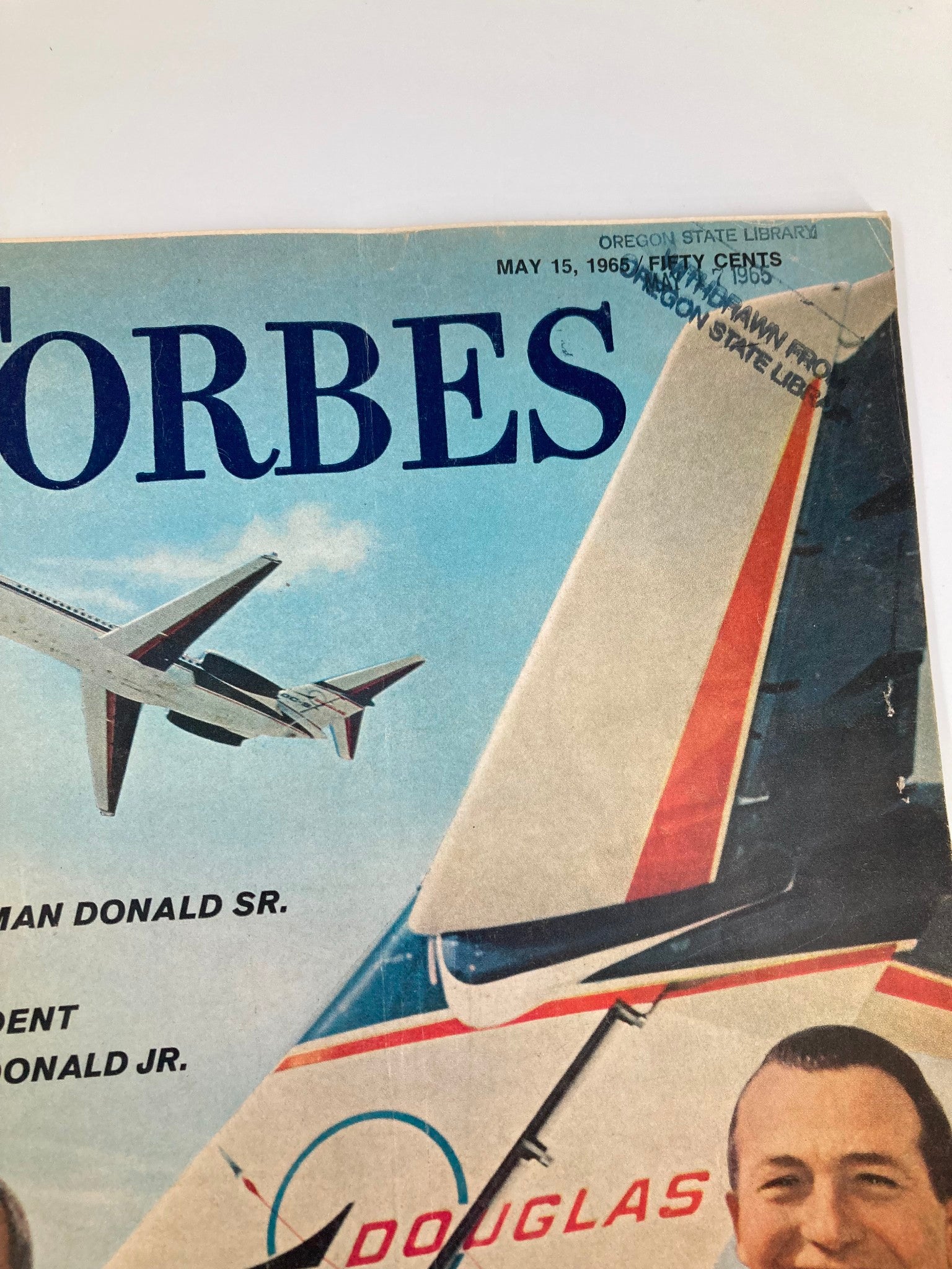 VTG Forbes Magazine May 15 1965 Chairman Donald Sr. and President Donald Jr.