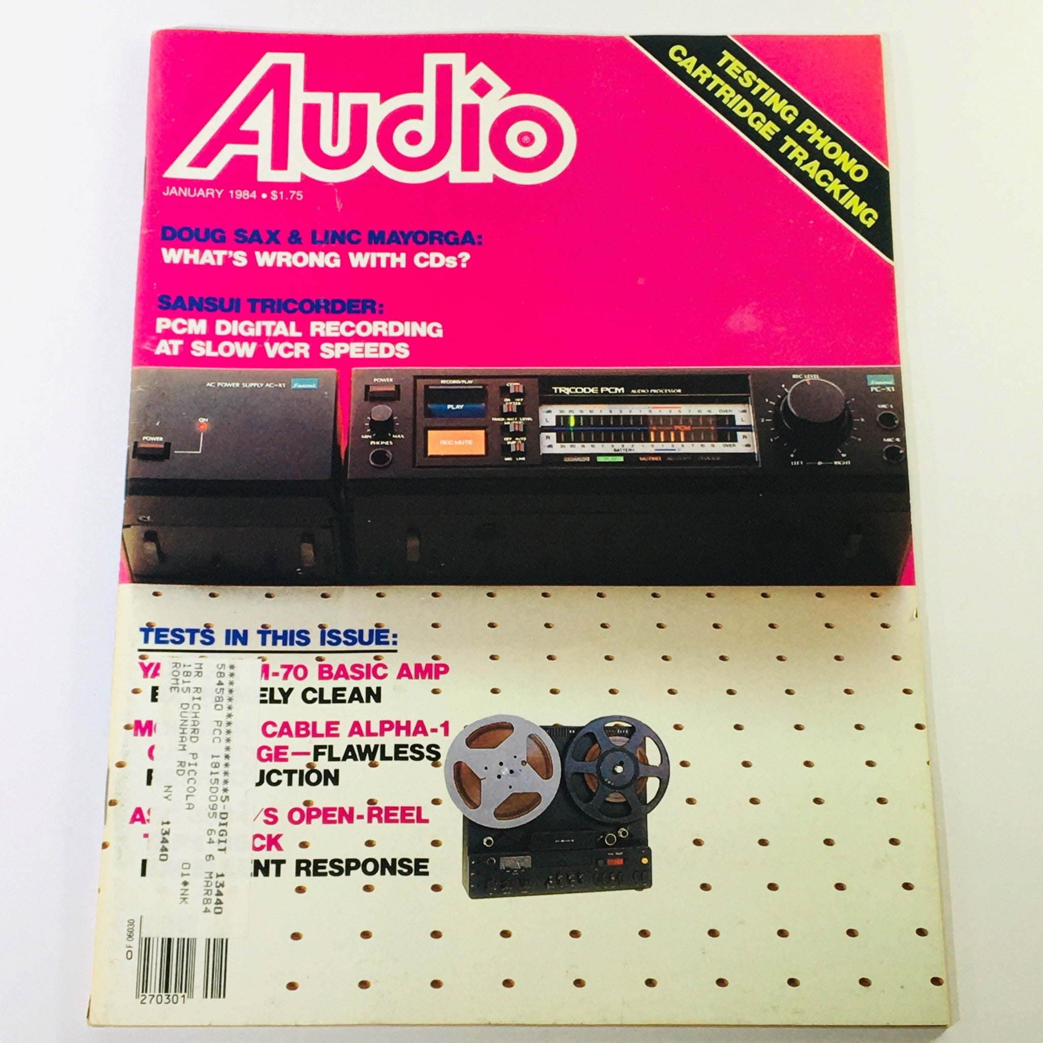 VTG Audio Magazine January 1984 - Doug Sax & Linc Mayorga / Sansui Tricorder