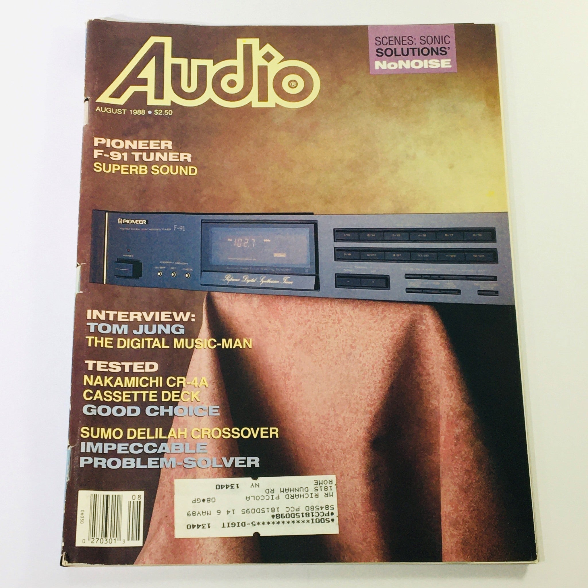 VTG Audio Magazine August 1988 - Pioneer F-91 Tuner & Tom Jung Digital Music-Man