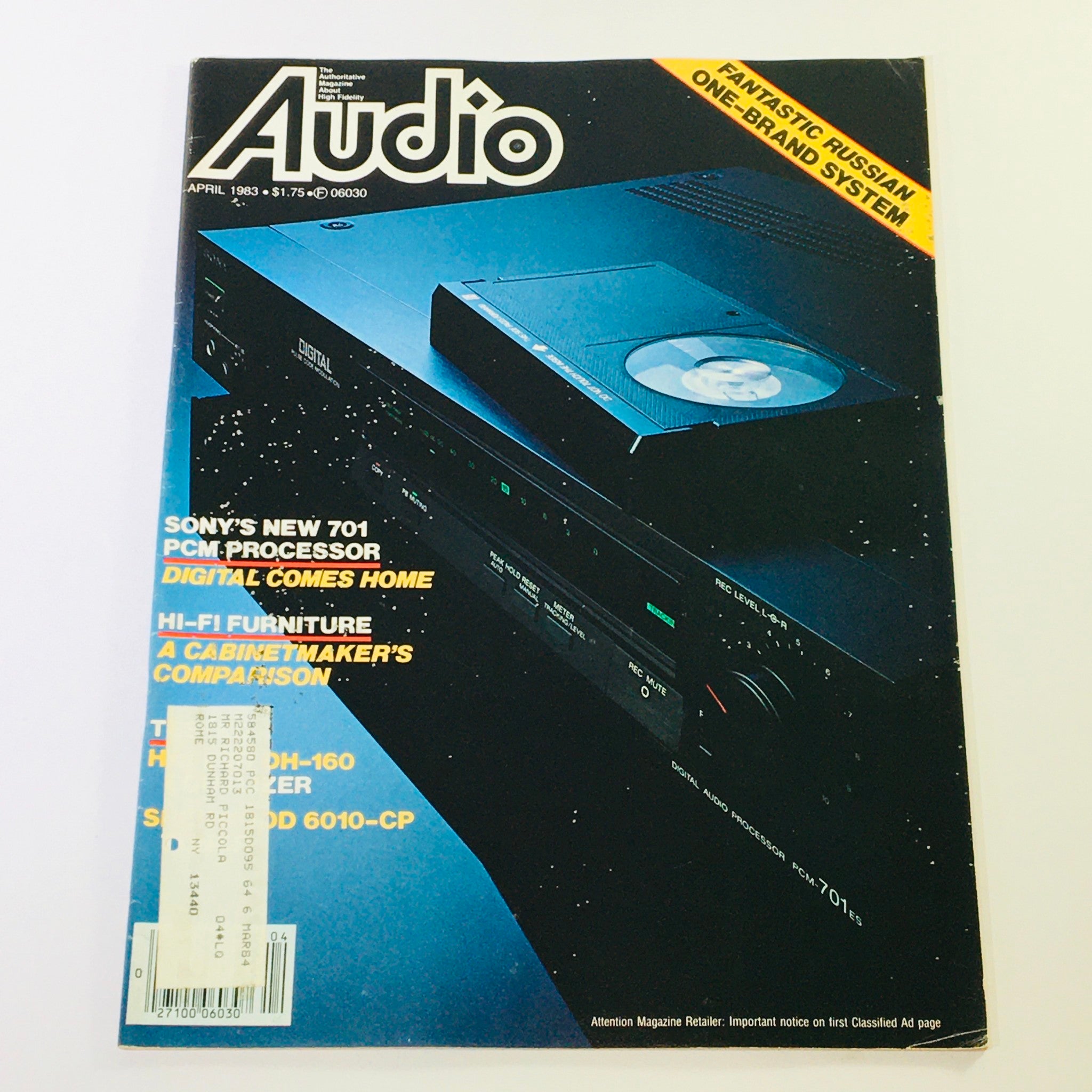 VTG Audio Magazine April 1983 - Sony 701 PCM Processor & Hi-Fi Furniture