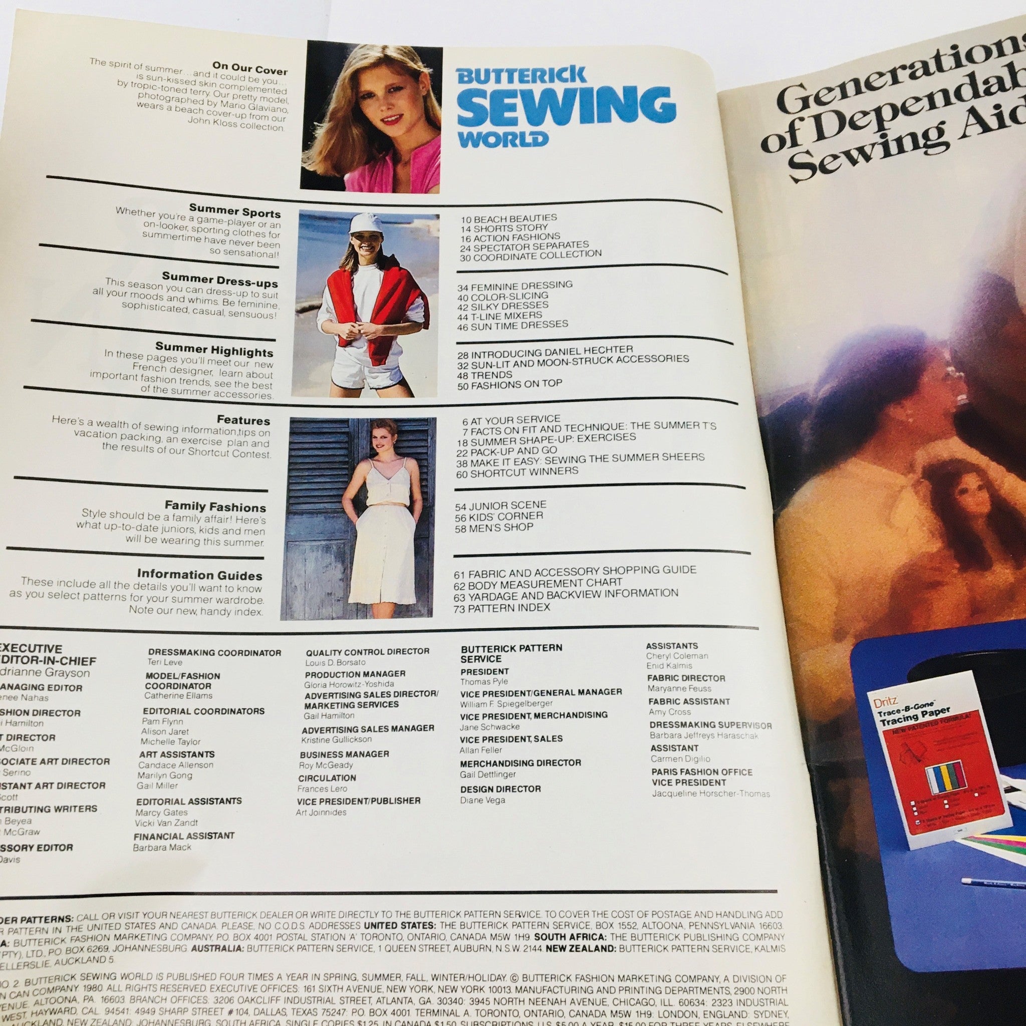 Butterick Sewing World Magazine Summer 1980 Sun-Kissed Skin Complement No Label