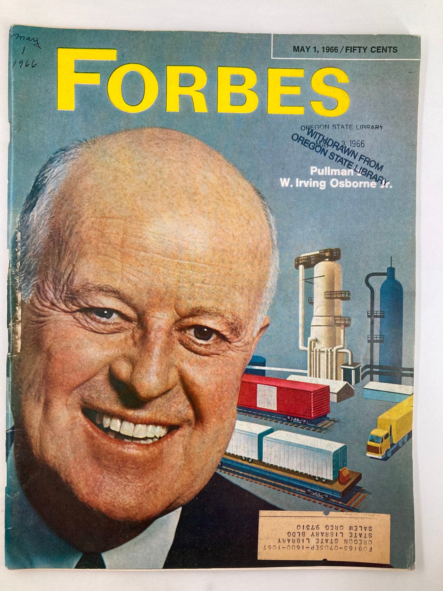 VTG Forbes Magazine May 1 1966 Pullman's W. Irving Osborne Jr.