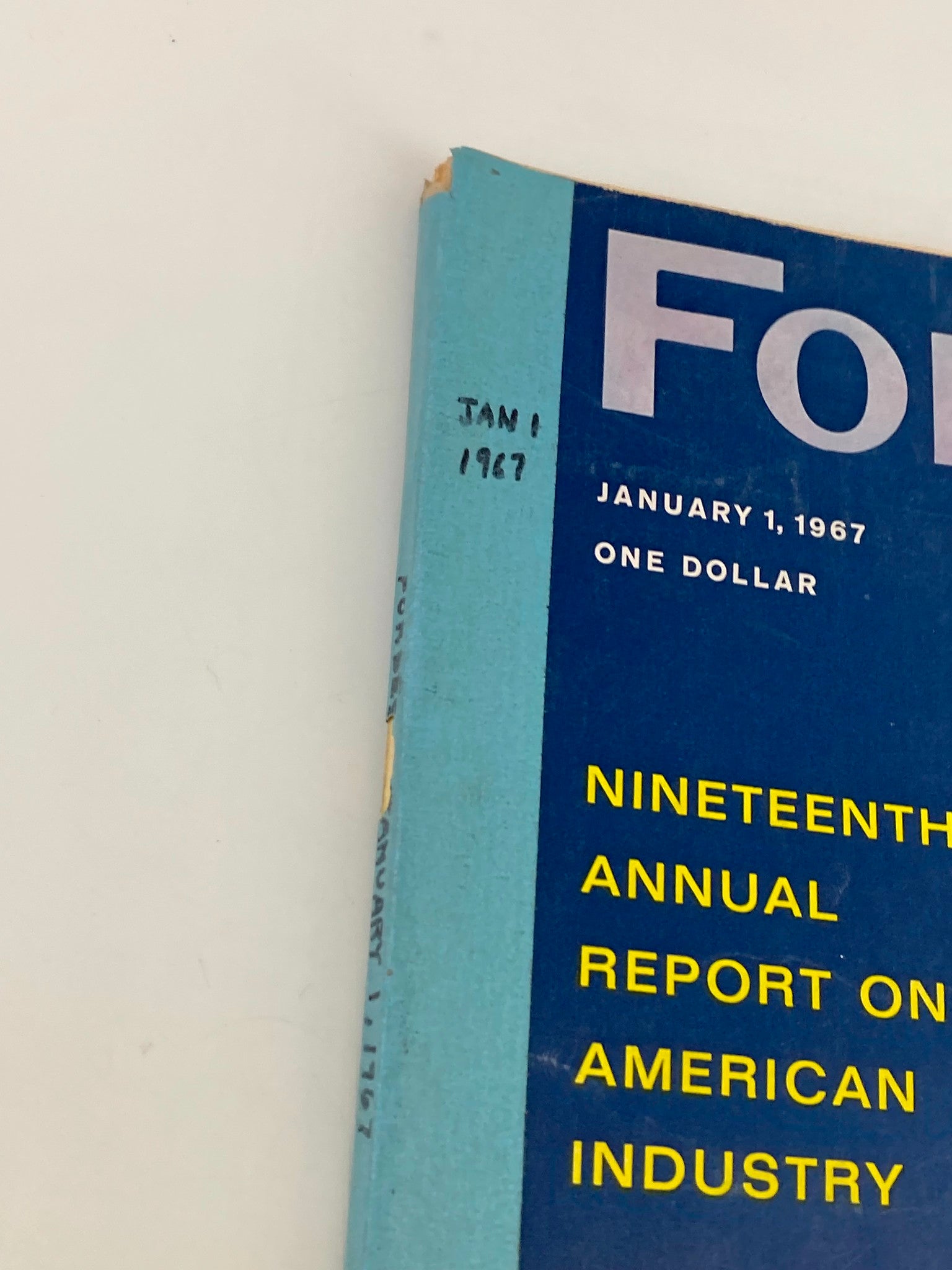 VTG Forbes Magazine January 1 1967 Nineteenth Annual Report American Industry