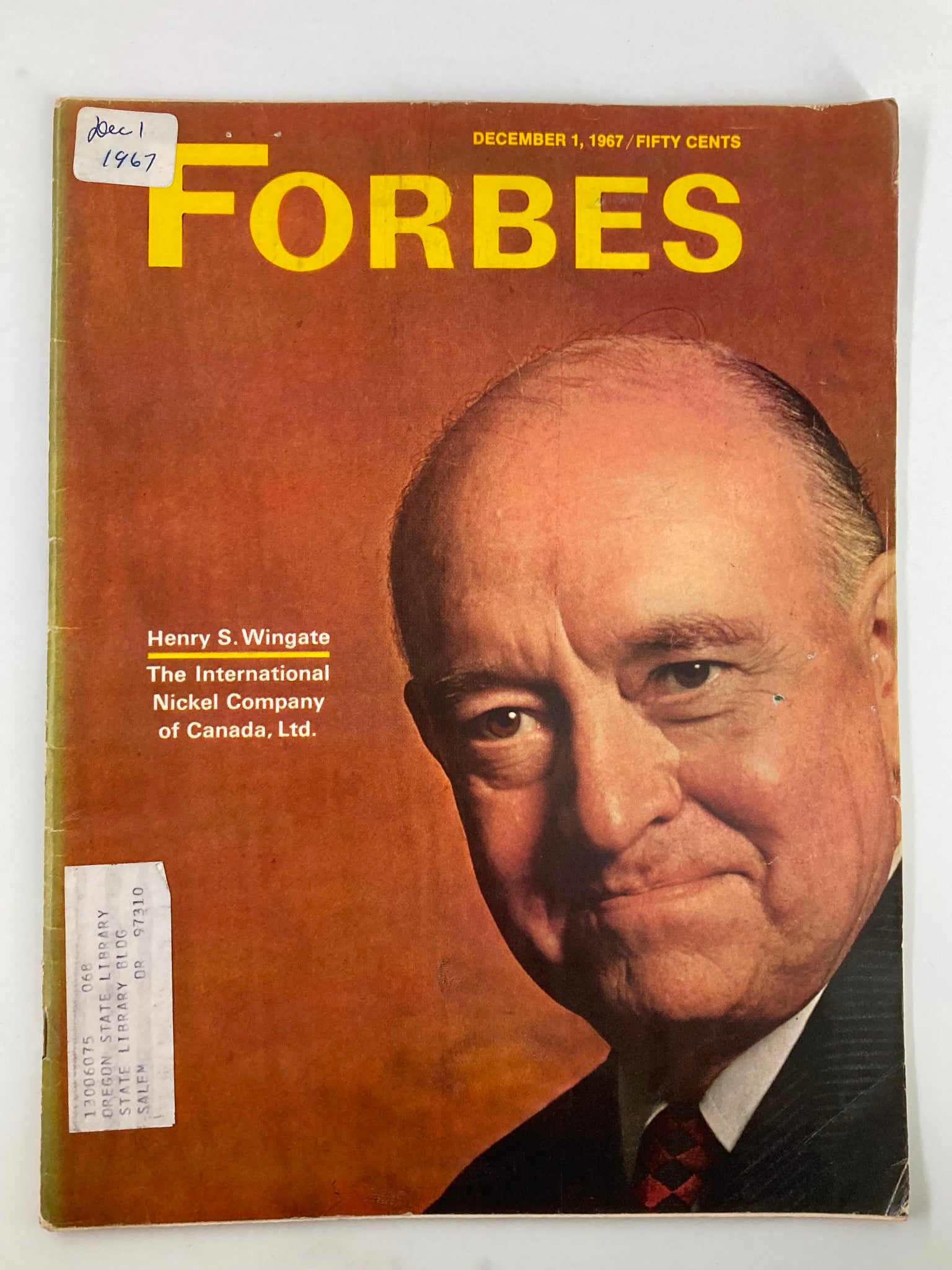 VTG Forbes Magazine December 1 1967 Henry S. Wingate Nickel Company Canada Ltd.