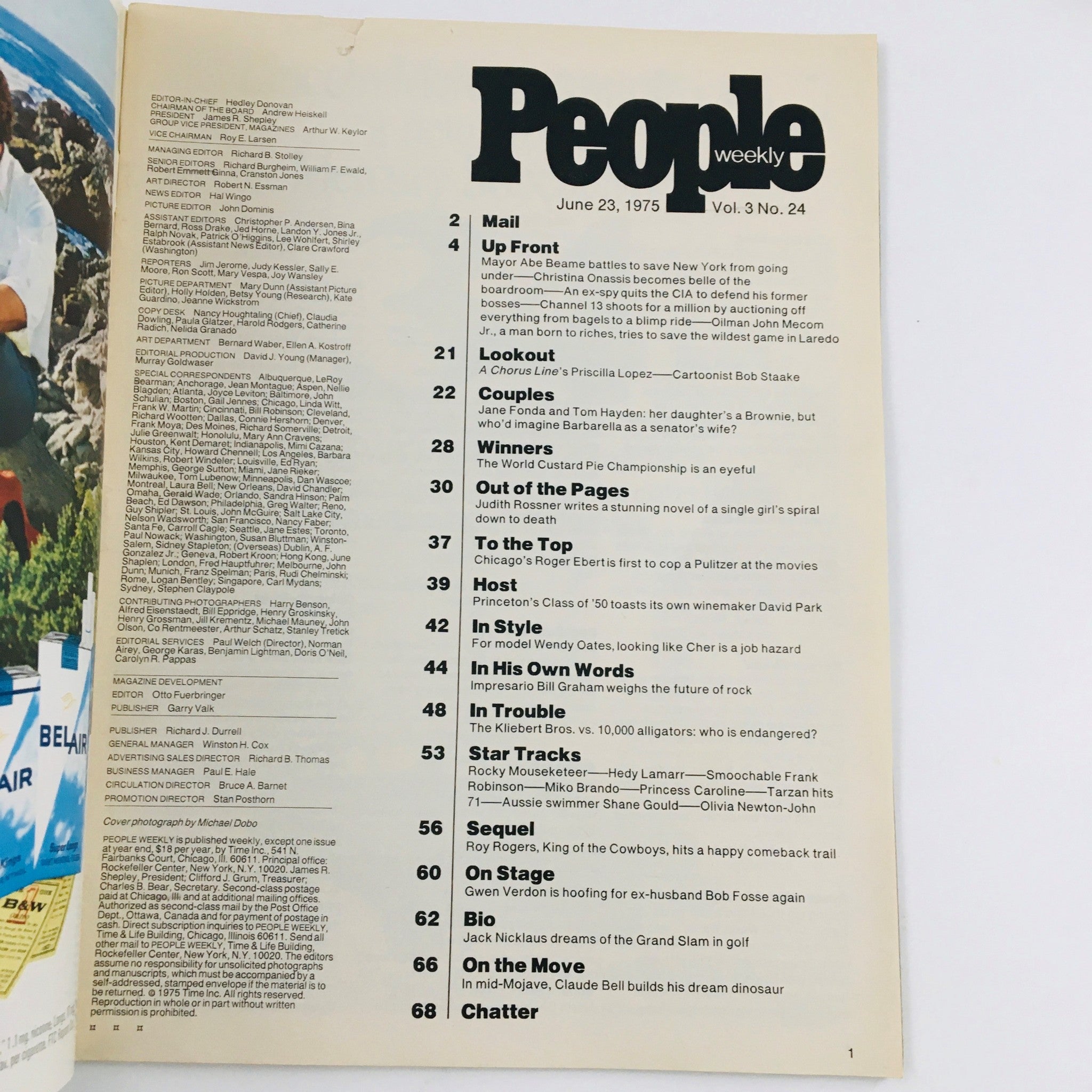 People Weekly Magazine June 23 1975 Jane Fonda & Tom Hayden Cover No Label