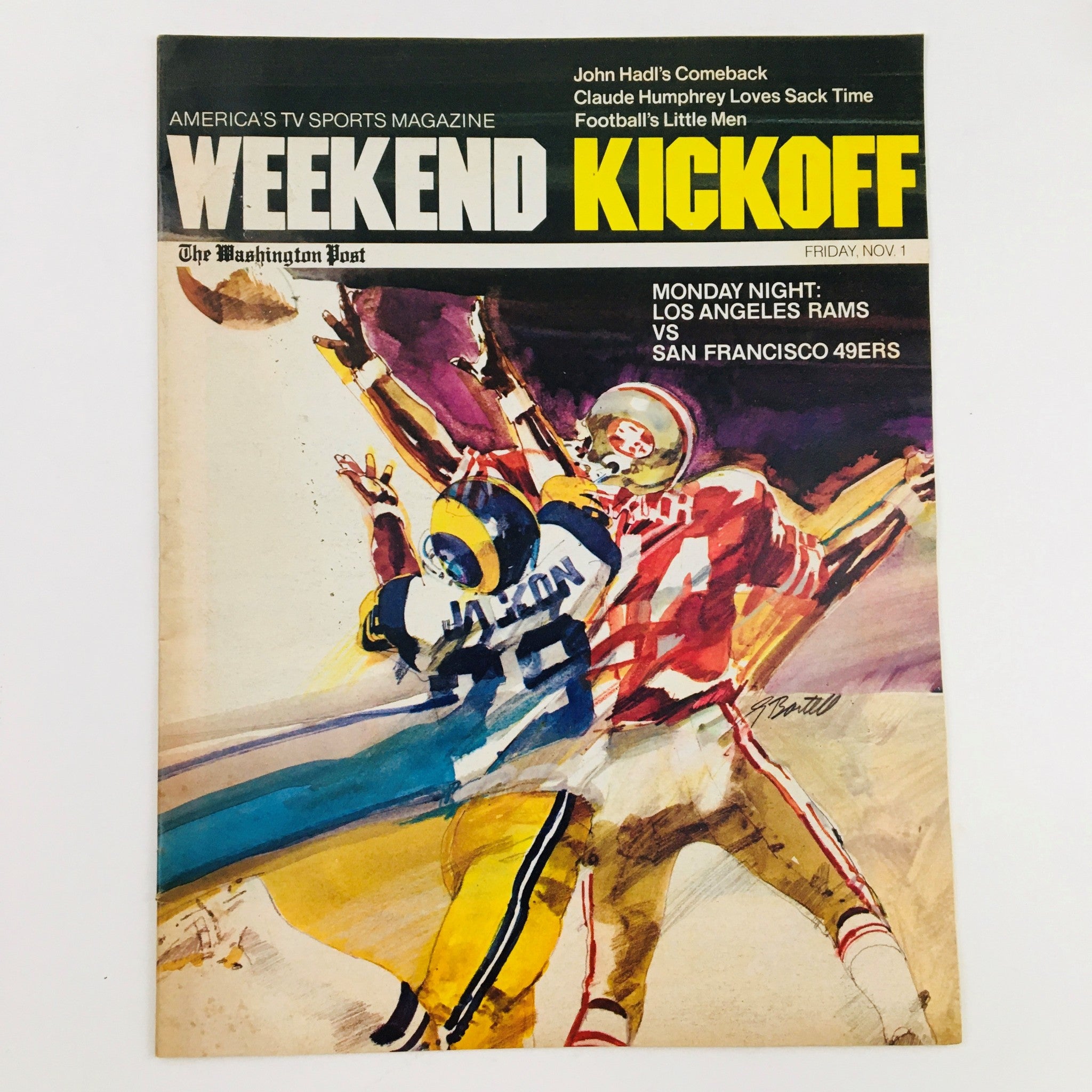 Weekend Kickoff Magazine November 1974 L.A. Rams vs San Francisco 49ers No Label