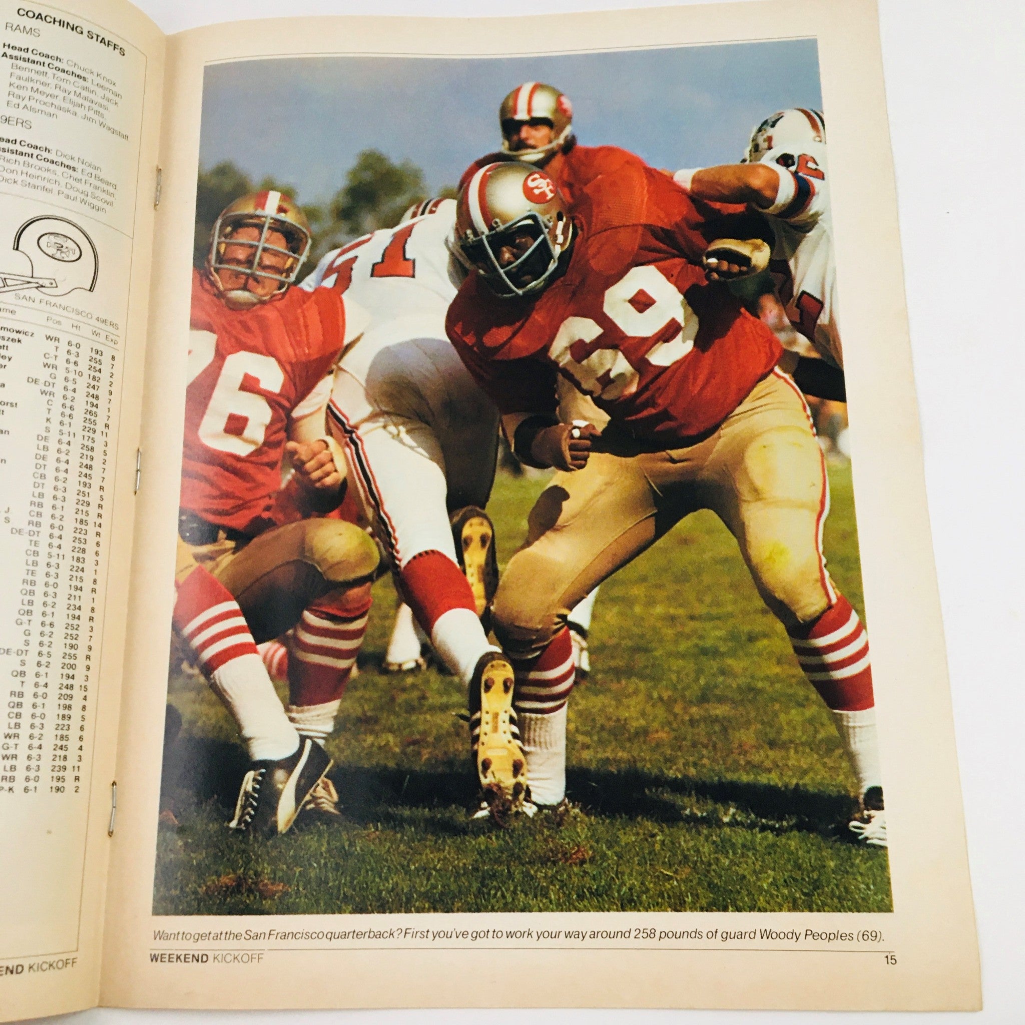 Weekend Kickoff Magazine November 1974 L.A. Rams vs San Francisco 49ers No Label