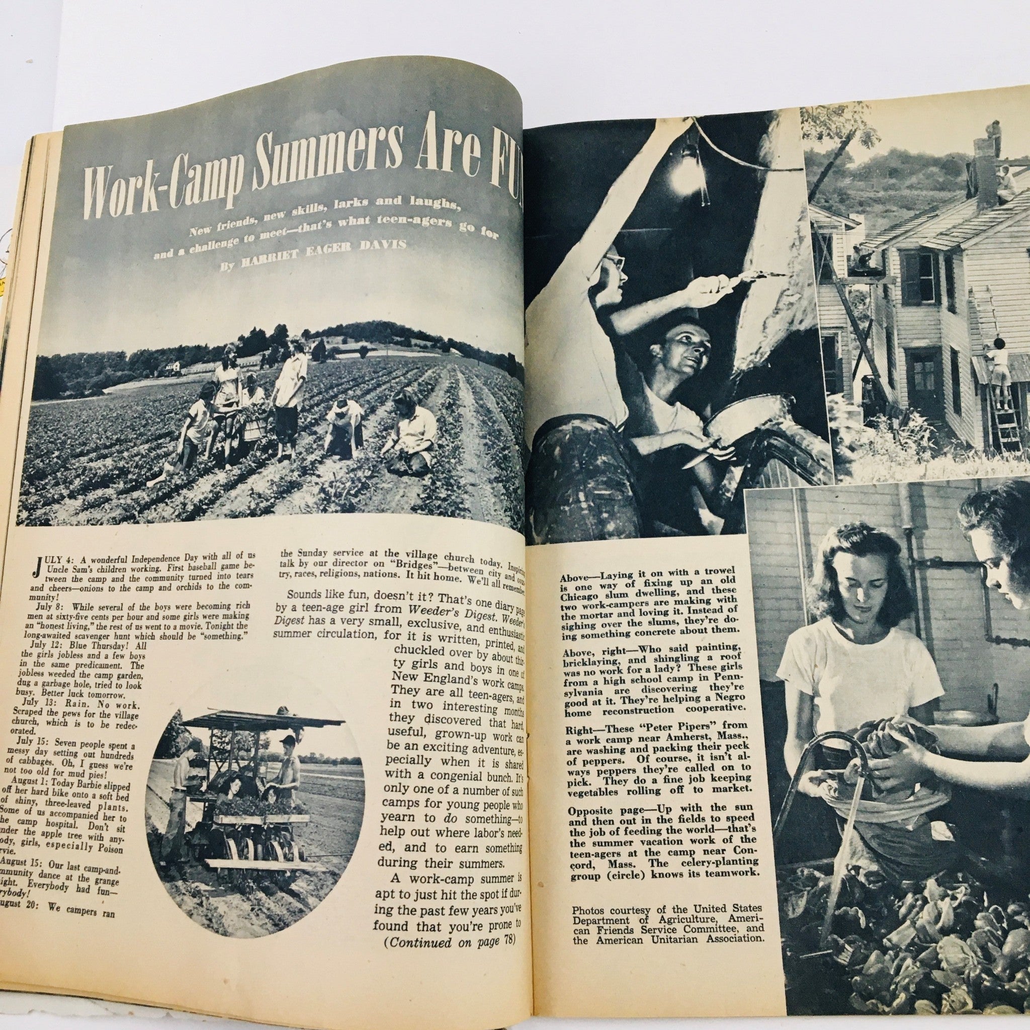 Calling All Girls Magazine April 1946 The Mystery at Blue Valley Farm No Label