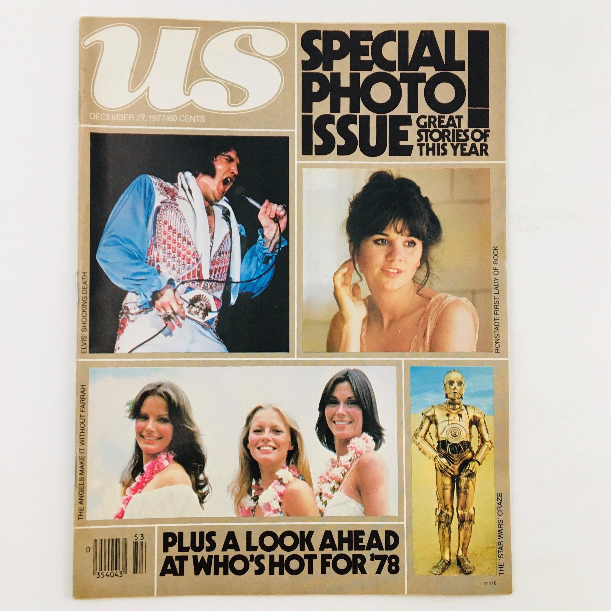 US Magazine December 27 1977 Singers Elvis Presley & Linda Ronstadt No Label