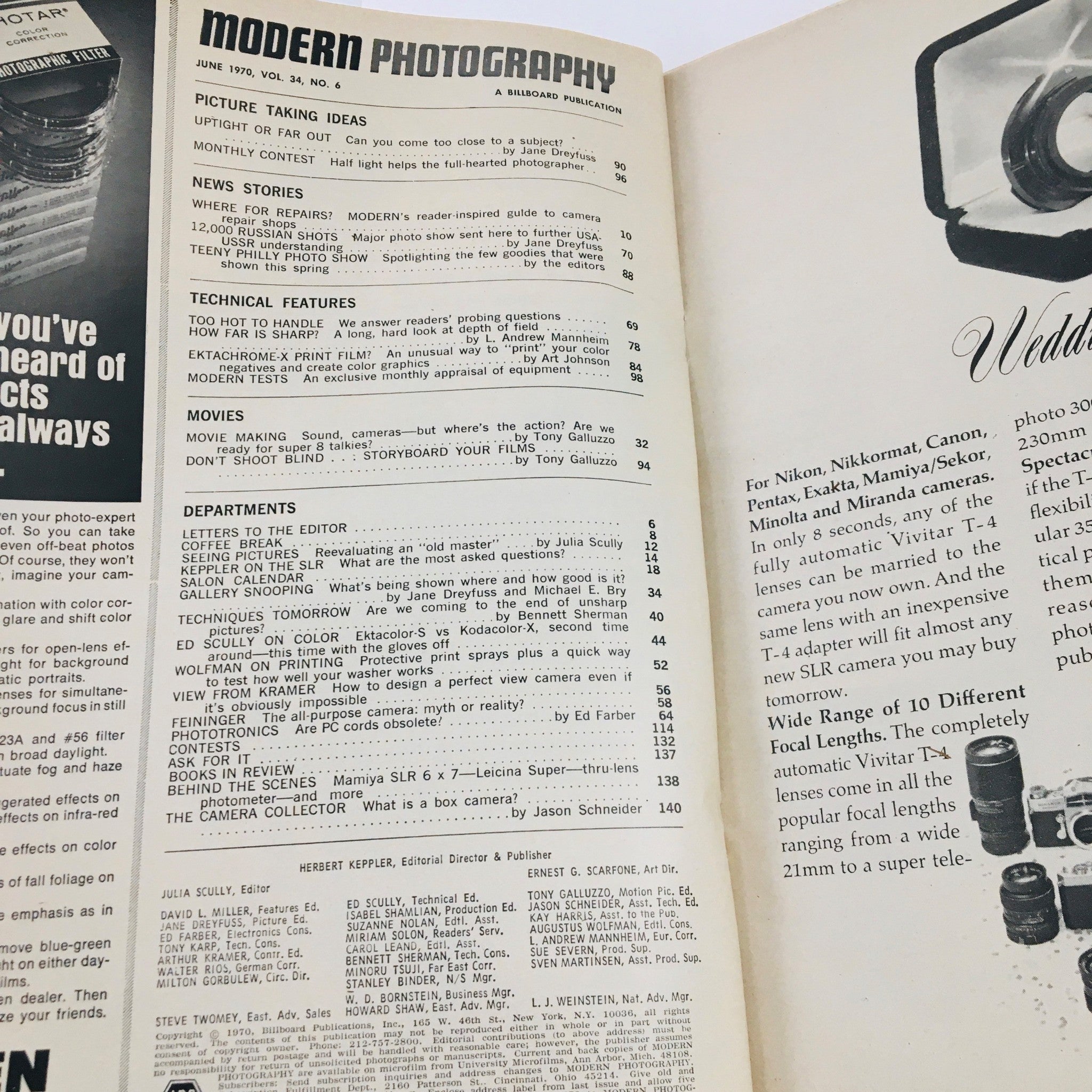 Modern Photography Magazine June 1970 How Good is Russian Photography No Label