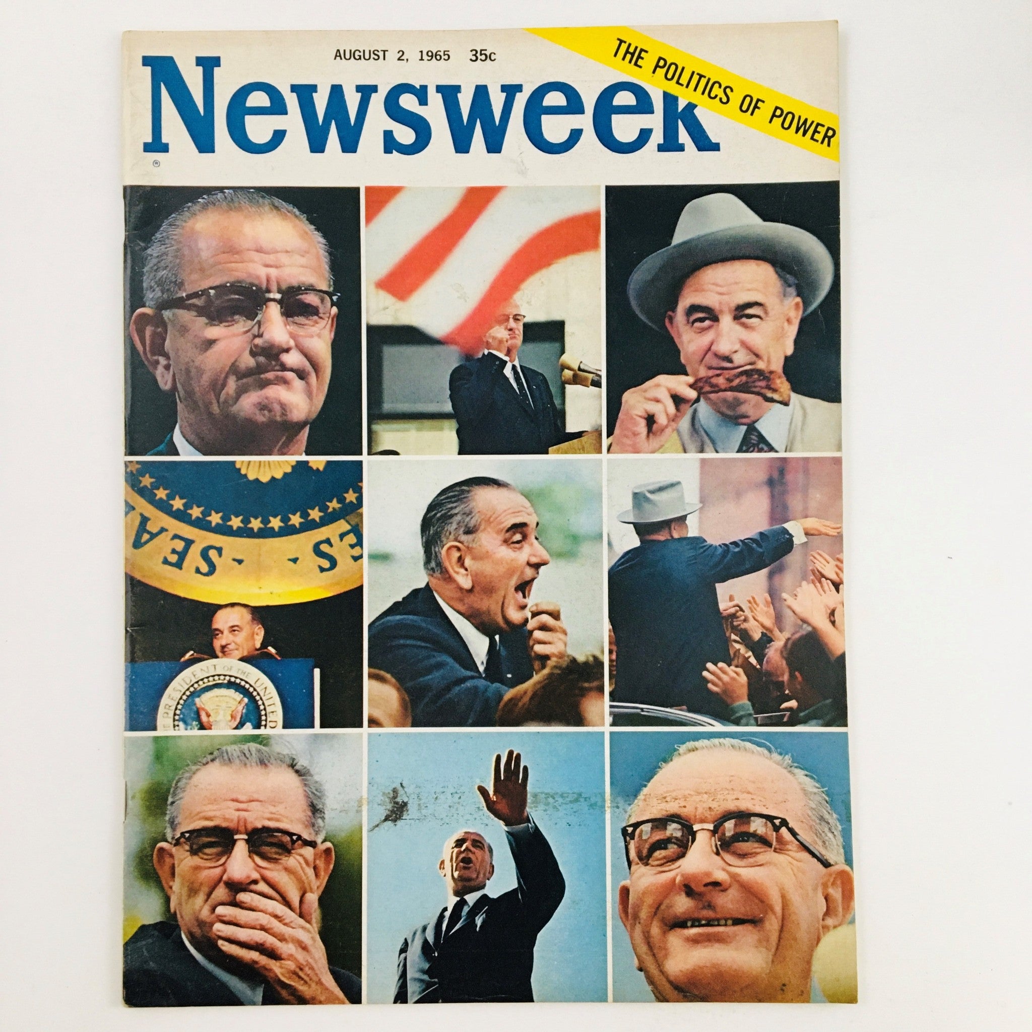 Newsweek Magazine August 2 1965 Lyndon B. Johnson The Power of Politics No Label