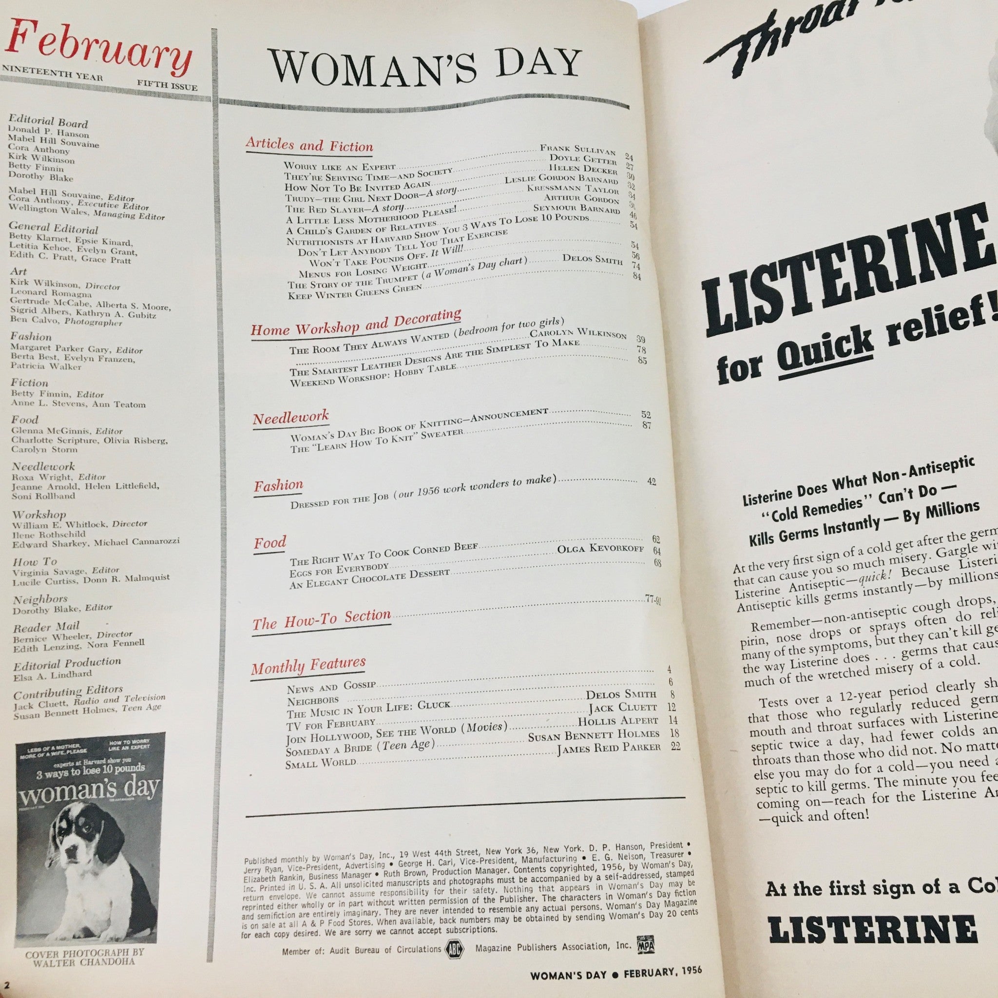 Woman's Day Magazine February 1956 Less of a Mother, More of a Wife No Label