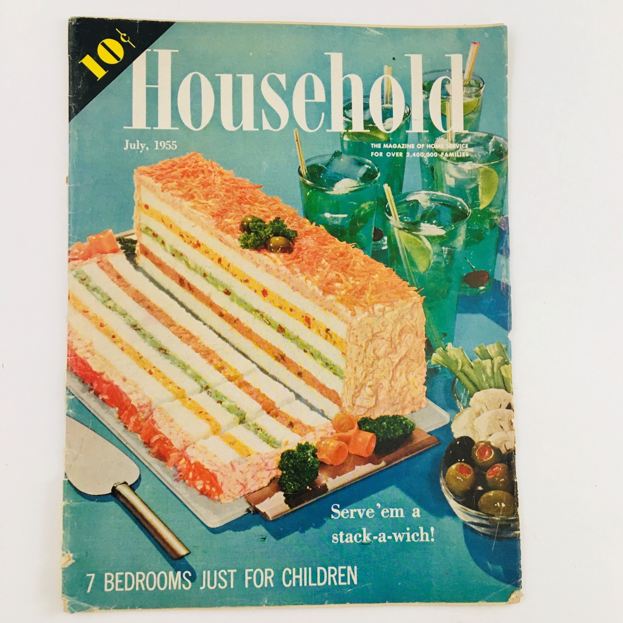 Household Magazine July 1955 Feed The Whole Gang Sandwiches Easy Loaf No Label