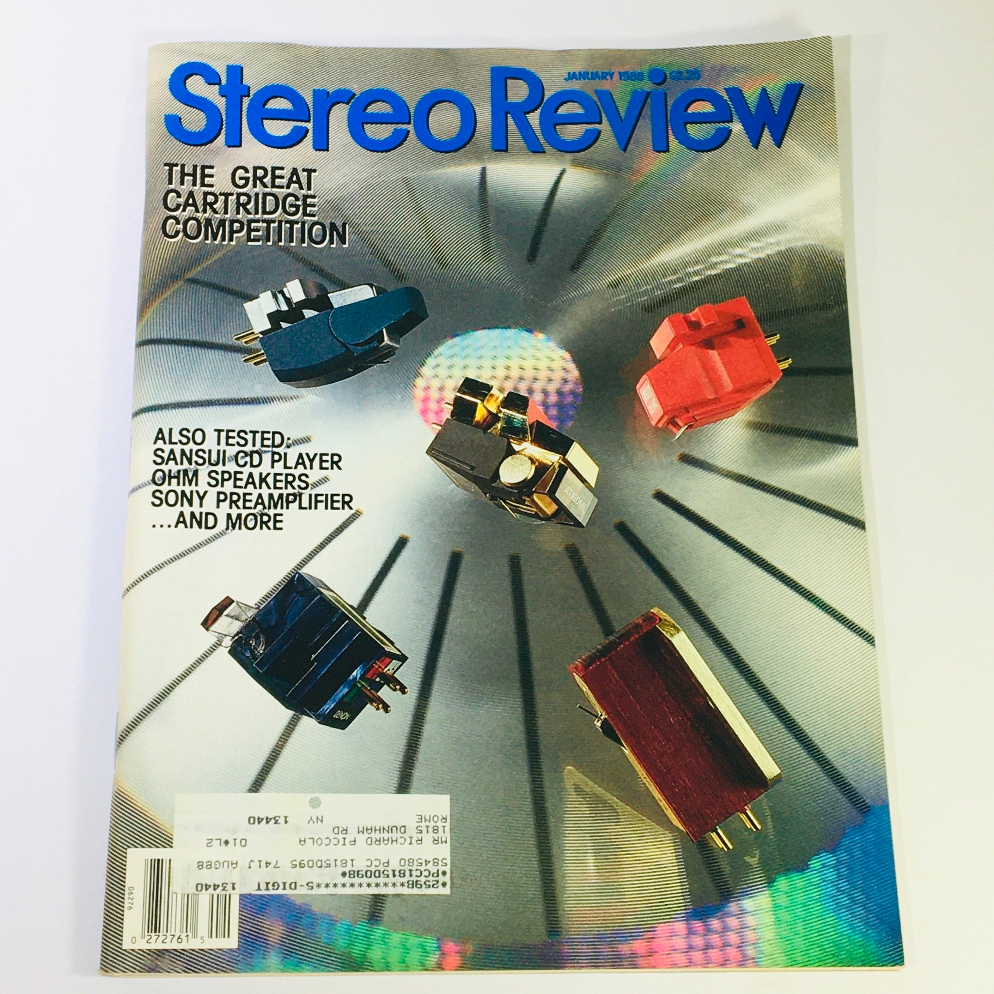 VTG Stereo Review Magazine January 1988 - Sansui CD Player & OHM Speakers Tested