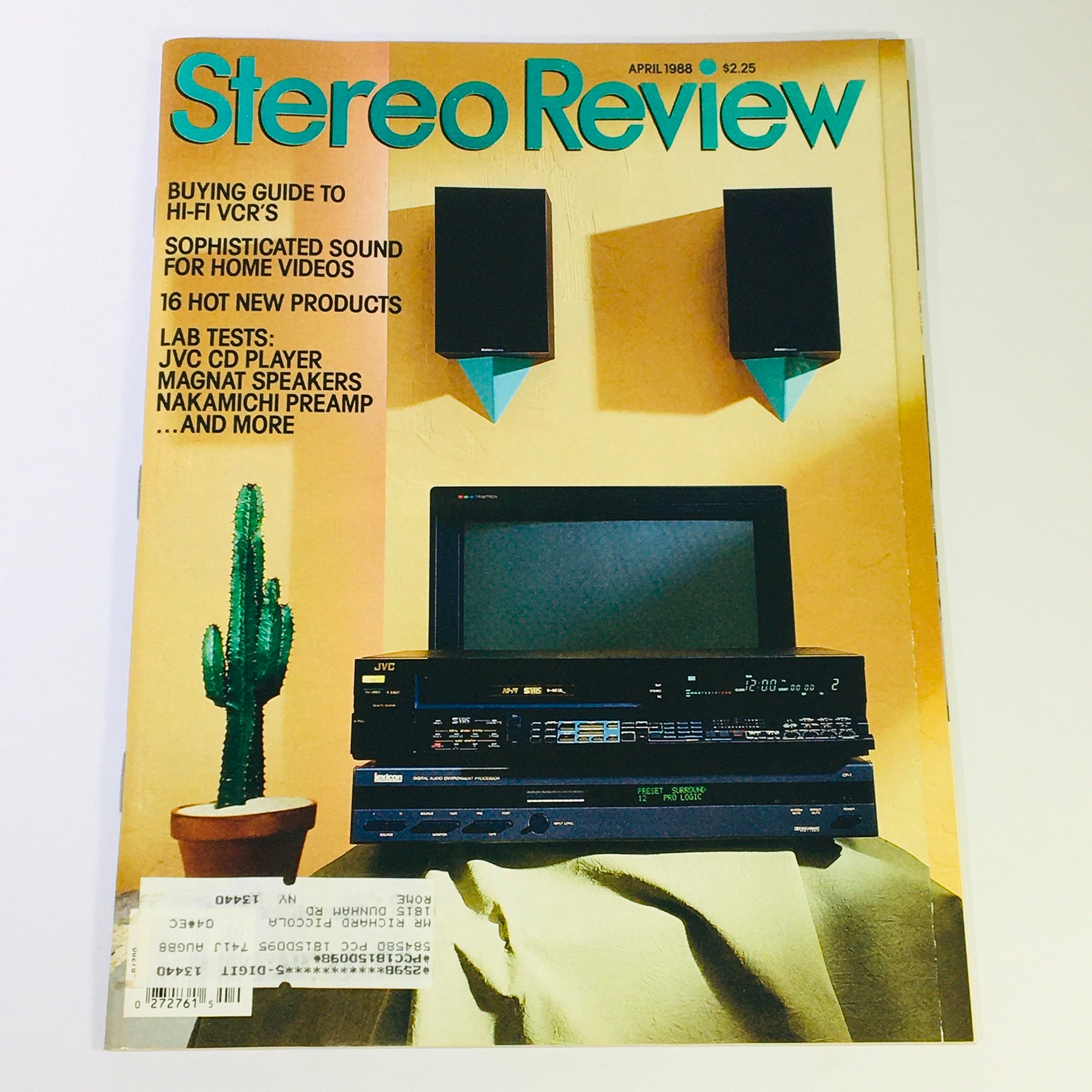 VTG Stereo Review Magazine April 1988 - JVC CD Player & Magnat Speakers Lab Test