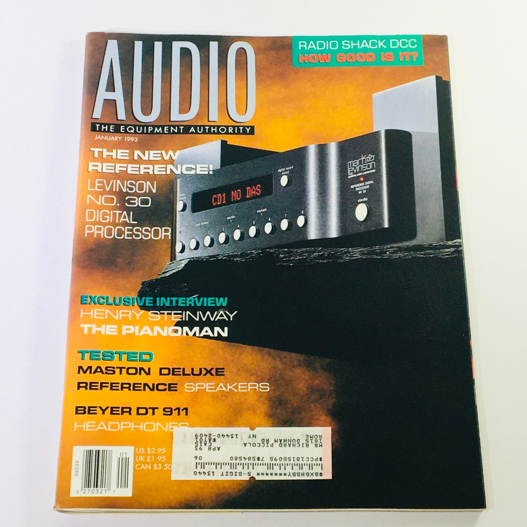 Audio Magazine January 1993 - Henry Steinway The Pianoman & Beyer DT 911