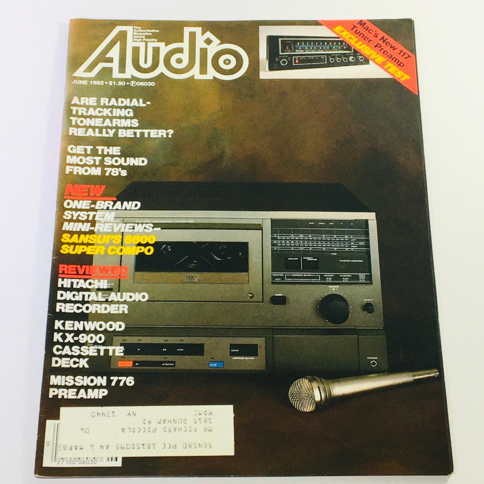 VTG Audio Magazine June 1982 - Hitachi Digital Audio Recorder & Kenwoo KX-900