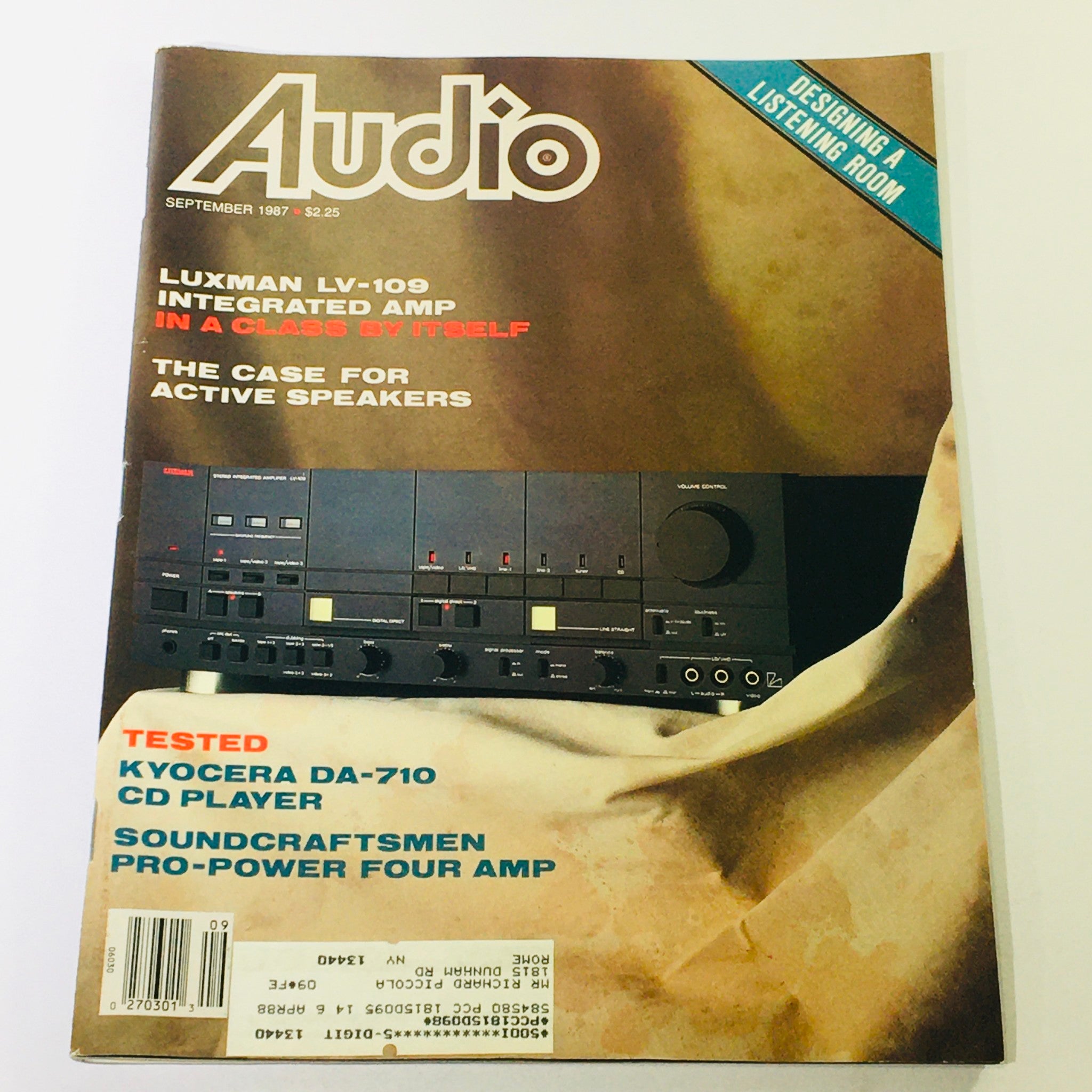 VTG Audio Magazine September 1987 - Kyocera DA710 CD Player & Soundcraftsmen Amp