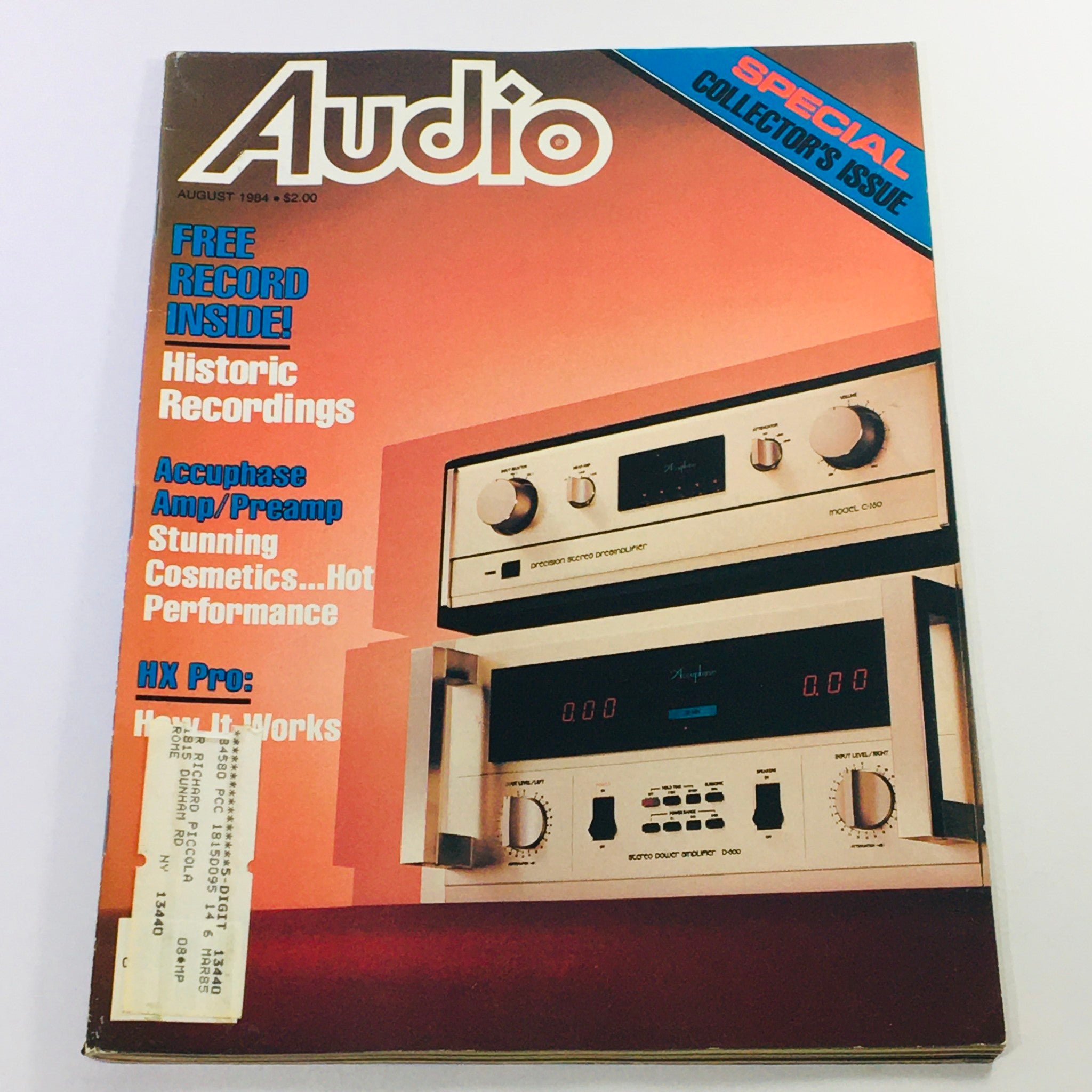 VTG Audio Magazine August 1984 - Accuphase Amp/Preamp & Historic Recordings