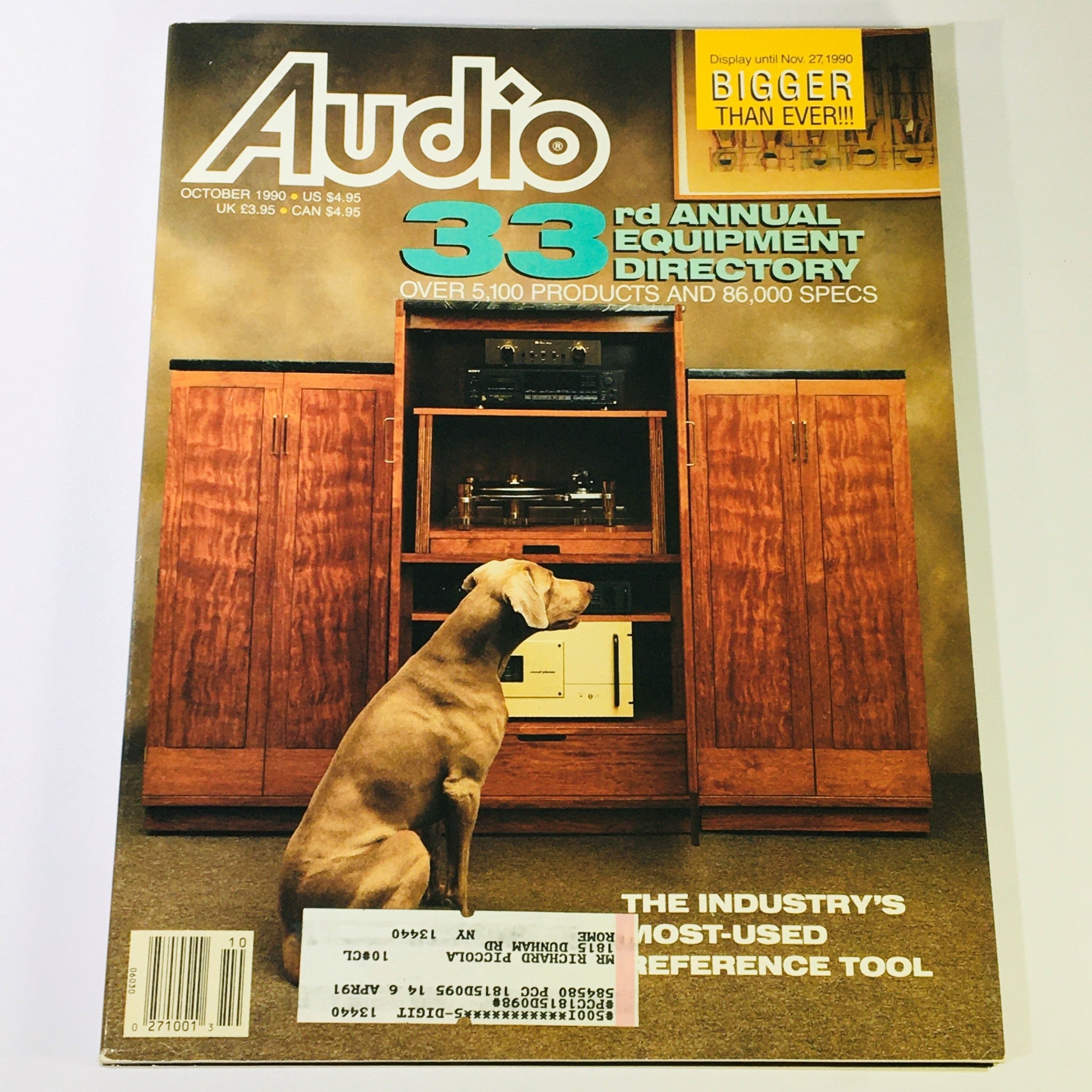 Audio October 1990 - 33rd Annual Equipment Directory of Products and Specs