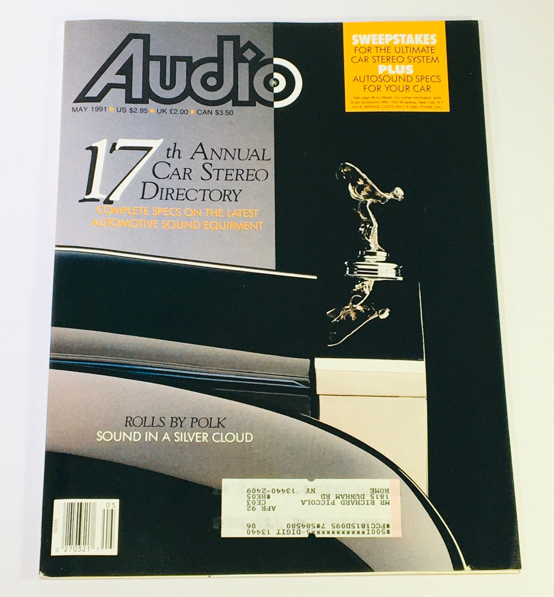 Audio May 1991 - 17th Annual Car Stereo Directory Automotive Sound Equipment