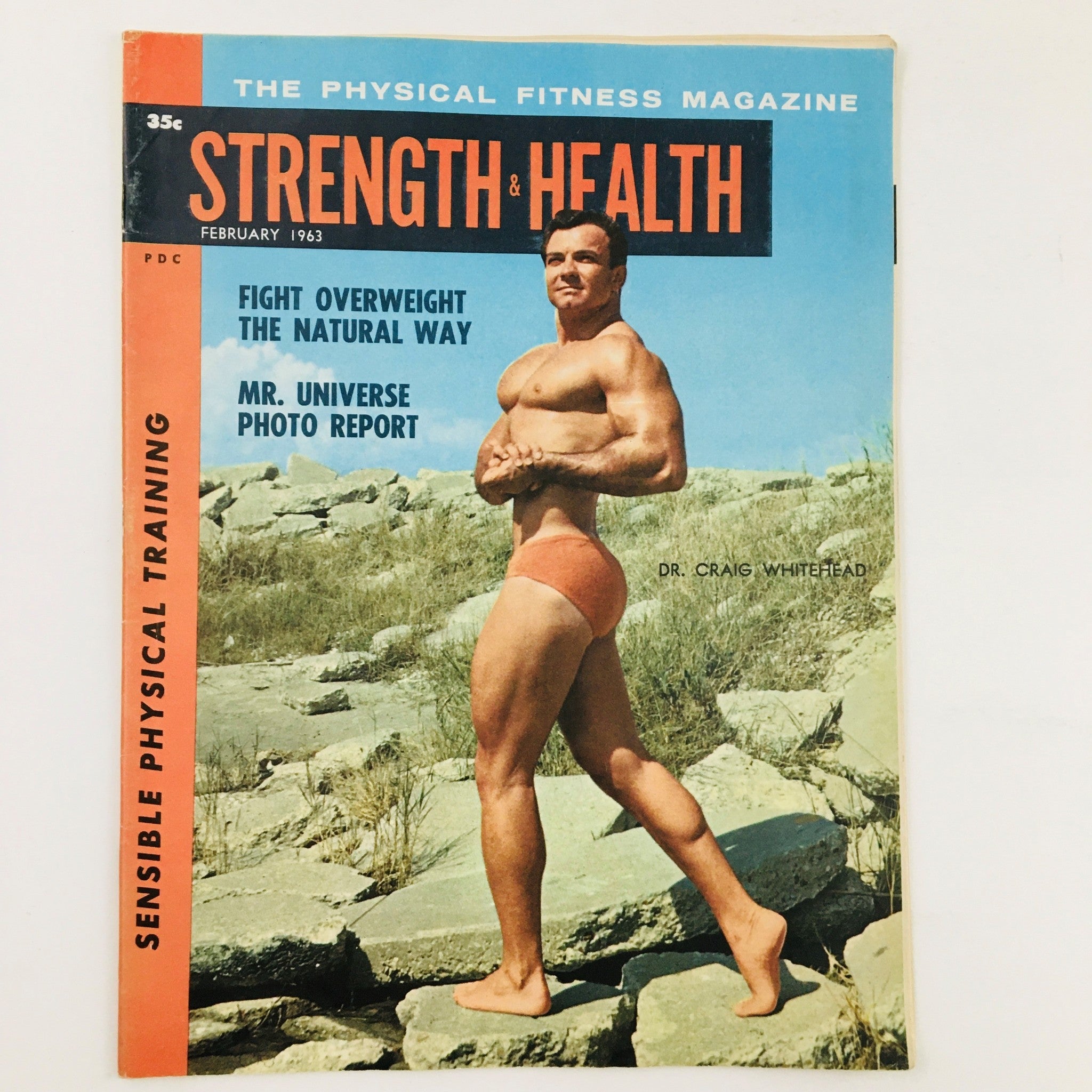 Strength & Health Magazine February 1963 Dr. Craig Whitehad Bodybuilder No Label