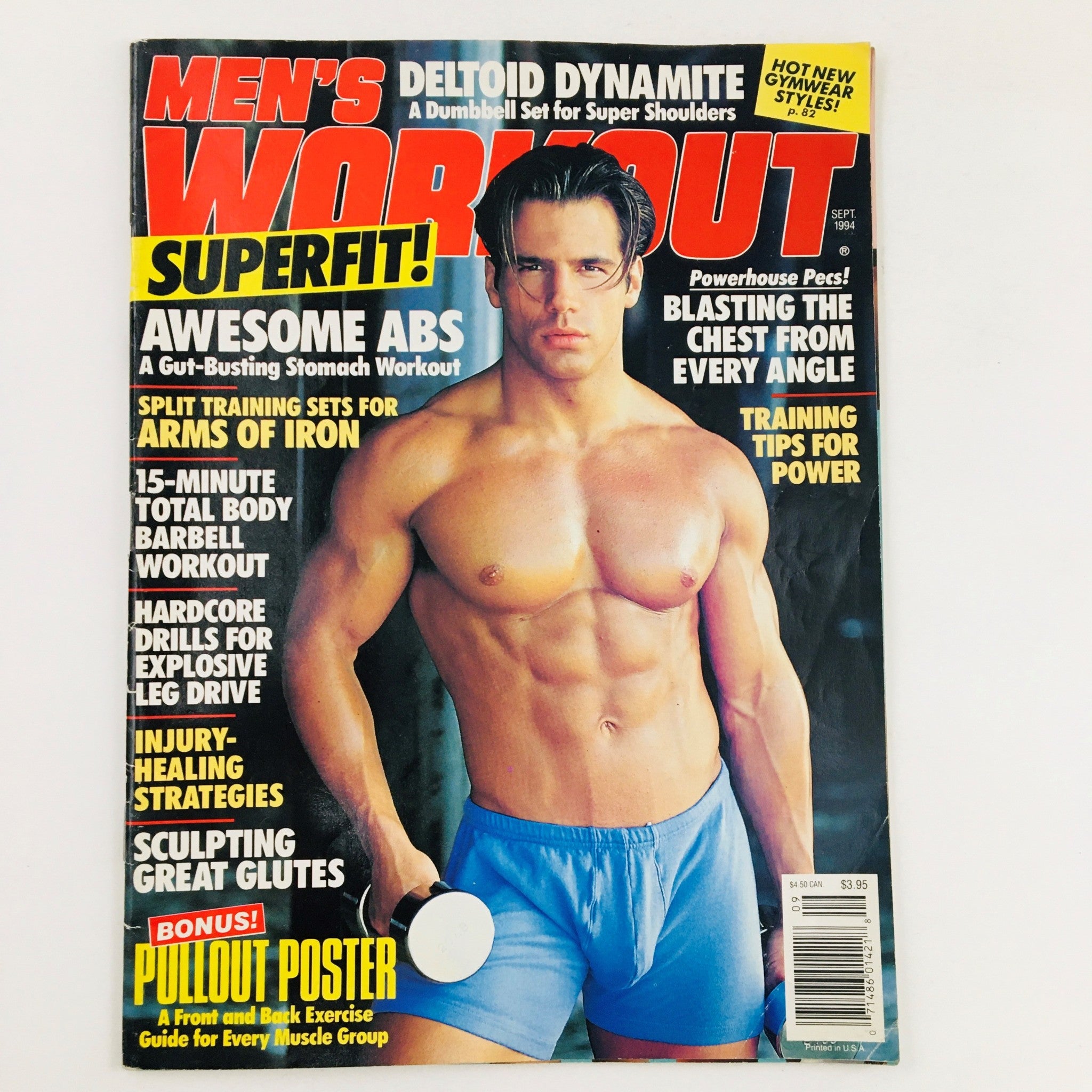 Men's Workout Magazine September 1994 Glenn Kauffman & Ace Tom Collins No Label