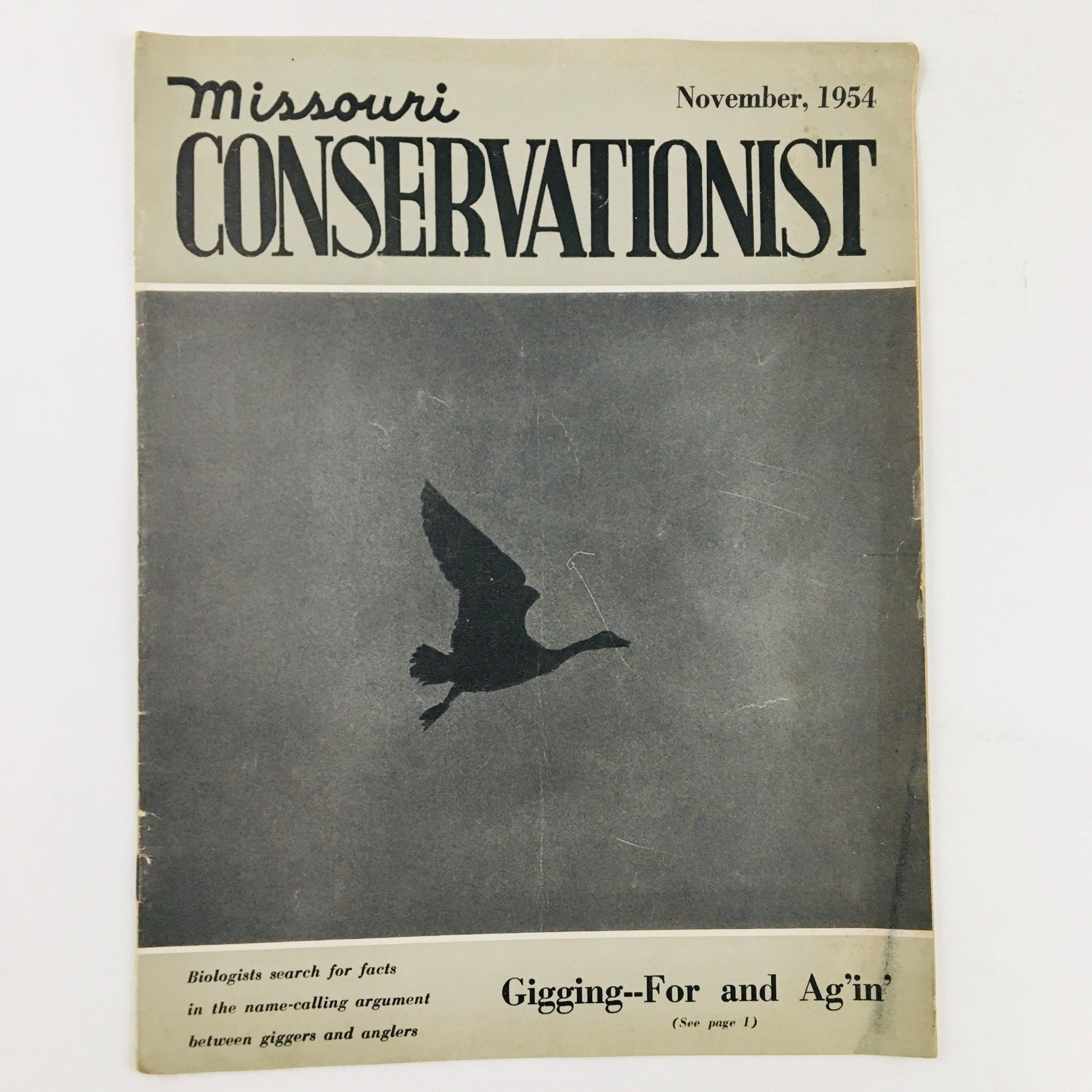 VTG Missouri Conservationist Magazine November 1954 The Lone Goose Gigging Again