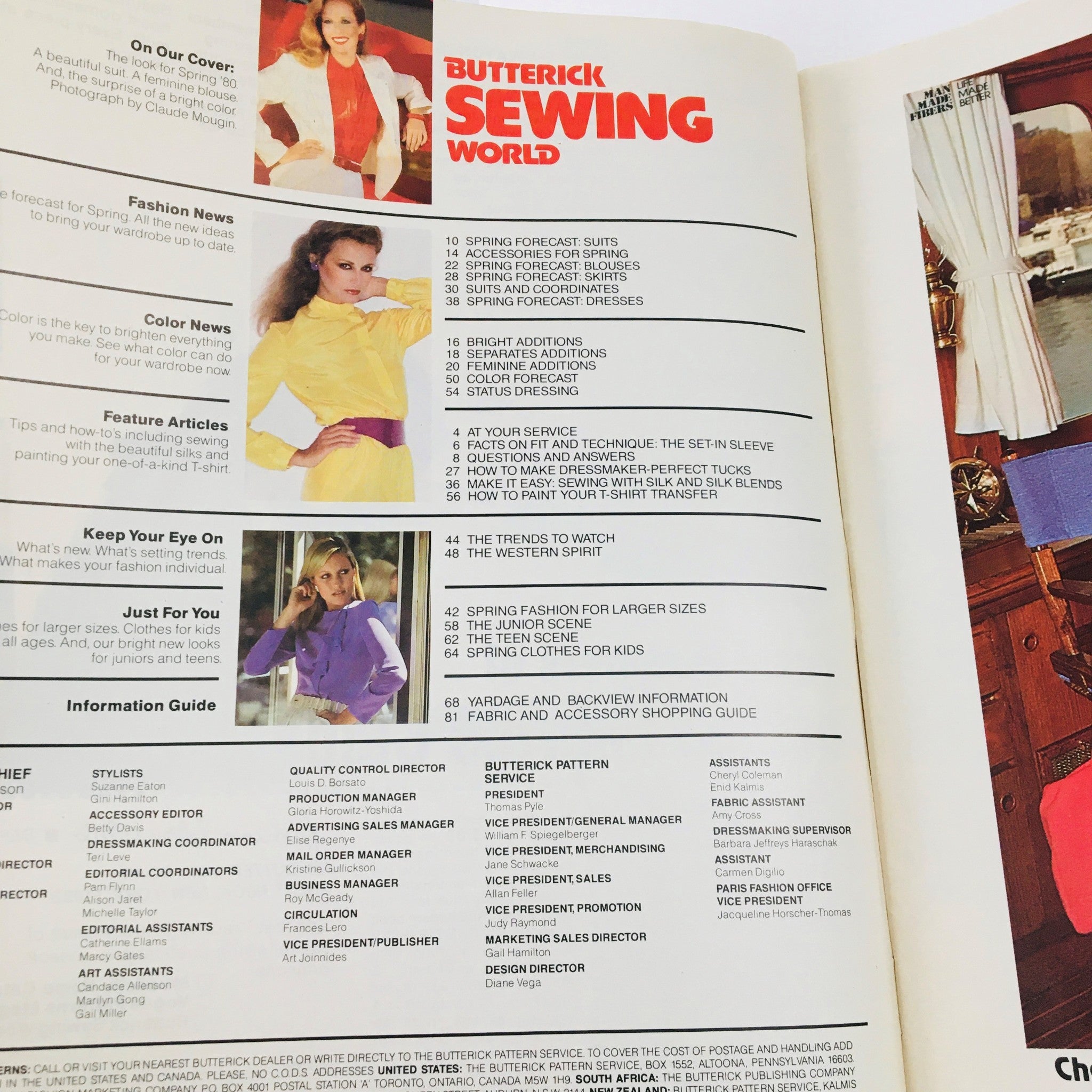 Butterick Sewing World Magazine Spring 1980 Sewing with Silk Blends No Label