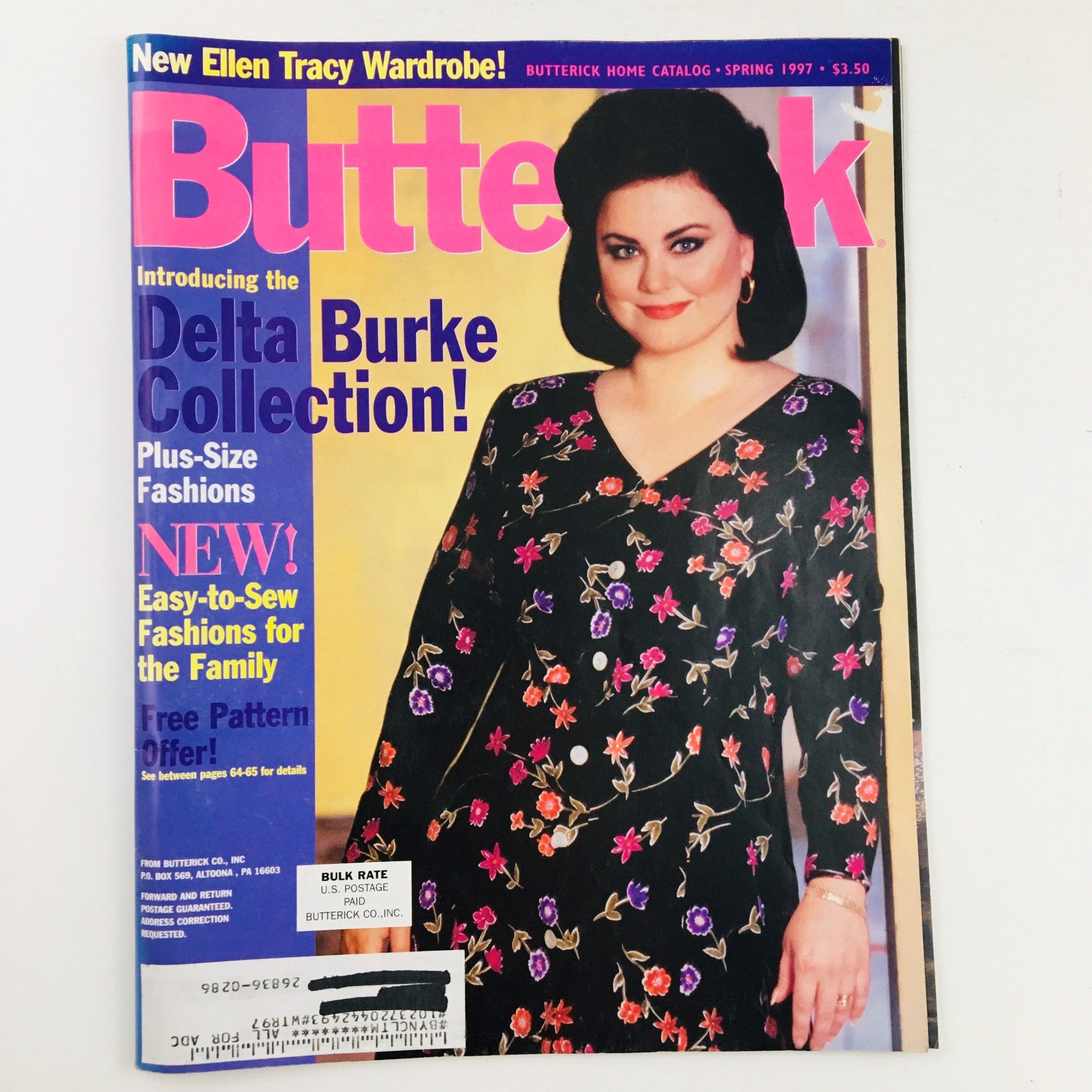 Butterick Home Catalog Spring 1997 Delta Burke Wearing Front-Buttoned Dress