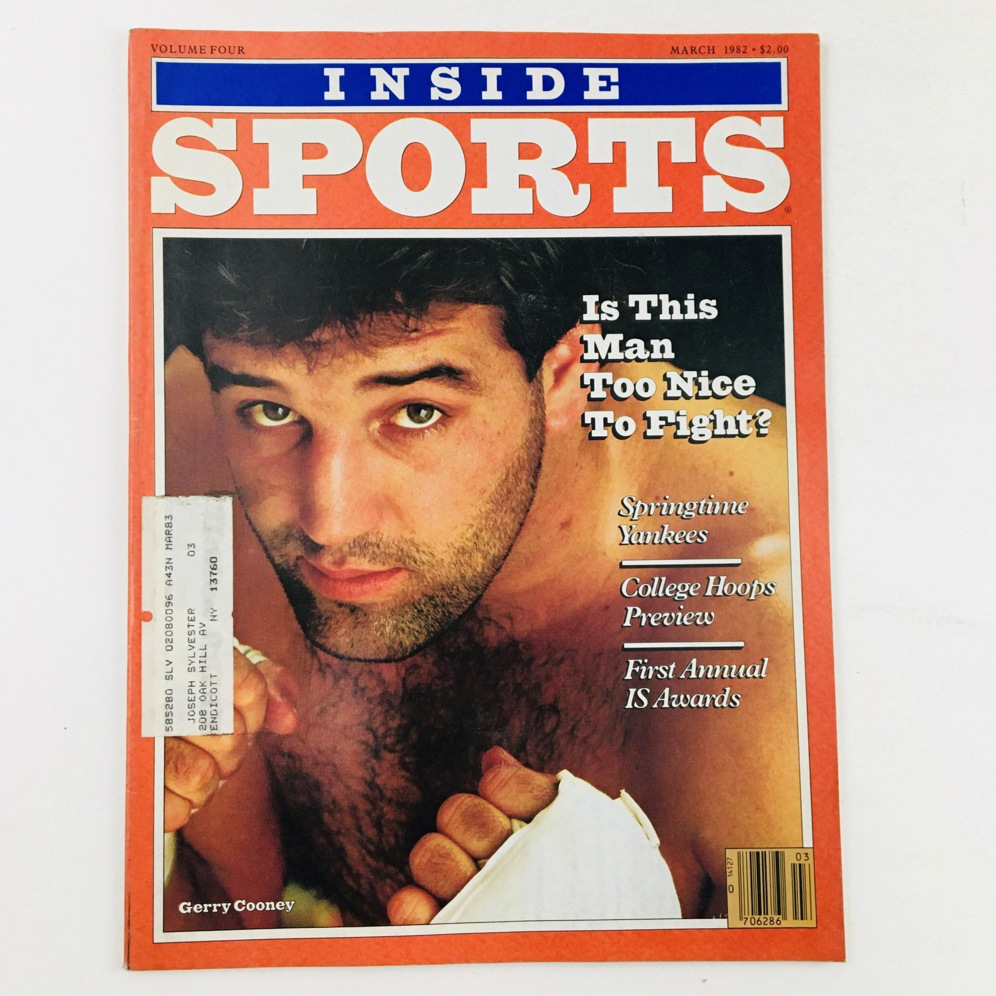 Inside Sports Magazine March 1982 Gerry Cooney American Boxer