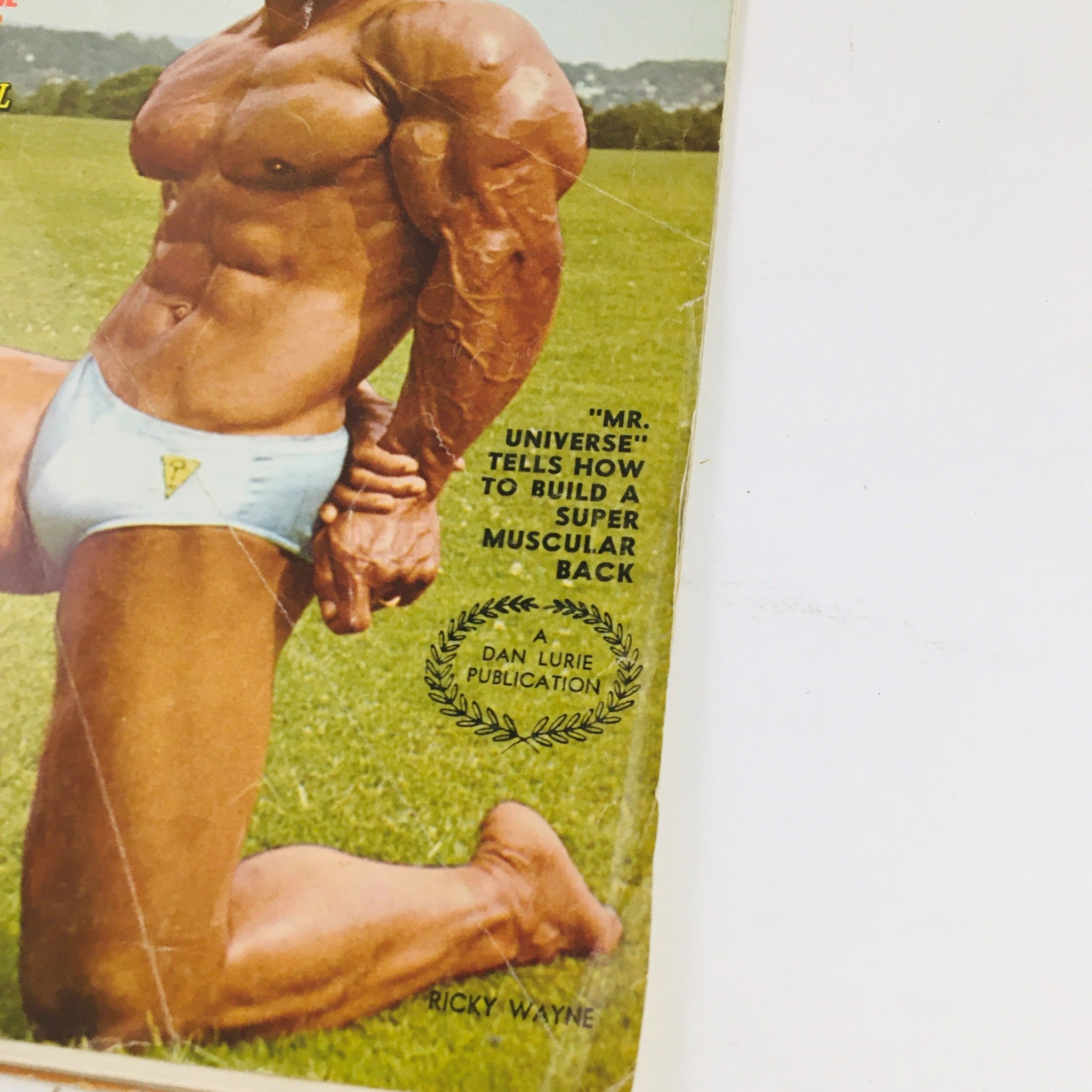 Second cover image of Muscle Training Illustrated Magazine May 1967 featuring Ricky Wayne, an iconic bodybuilder, demonstrating a fitness pose on the front.