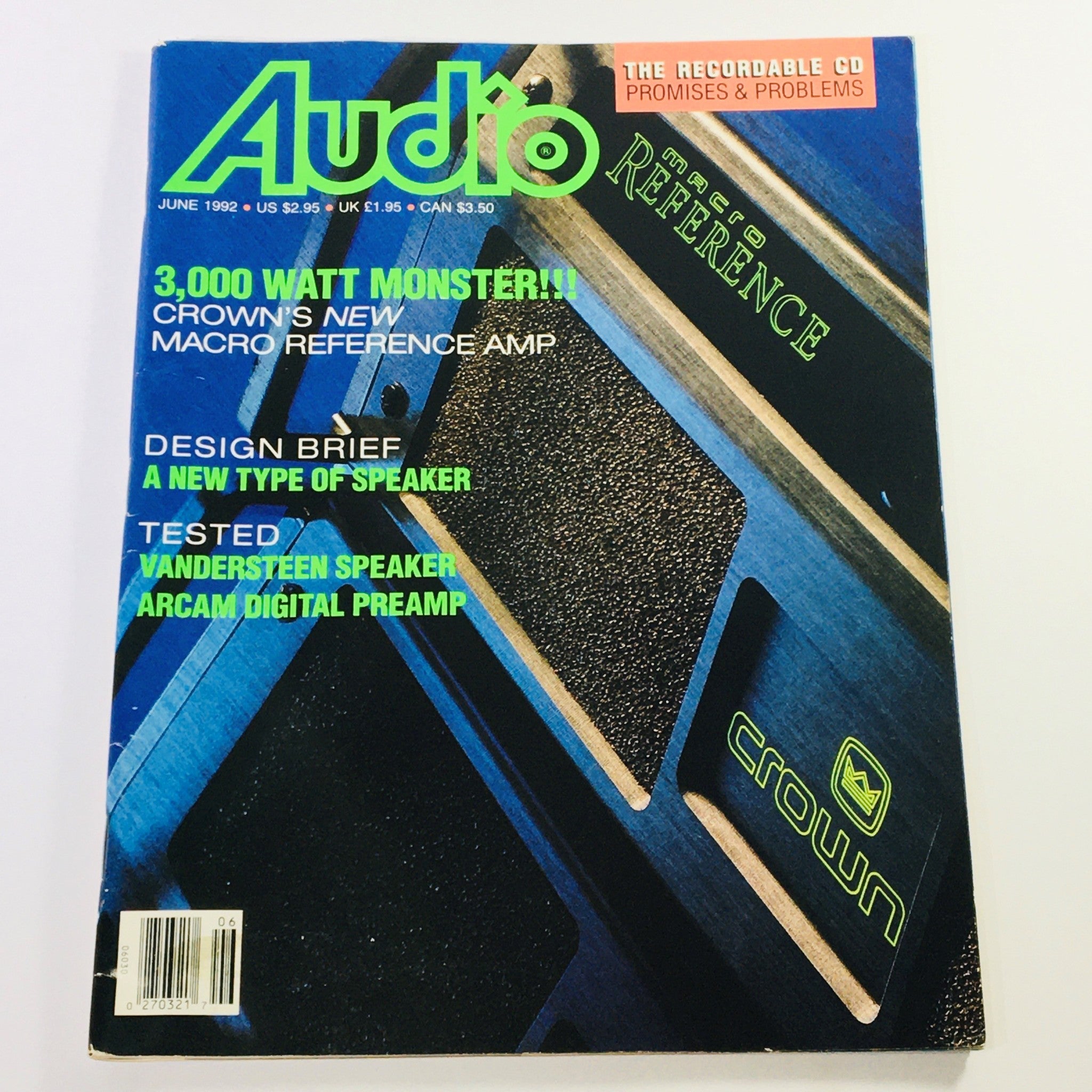 Audio Magazine June 1992 - Vandersteen Speaker Arcam Digital Preamp Tested