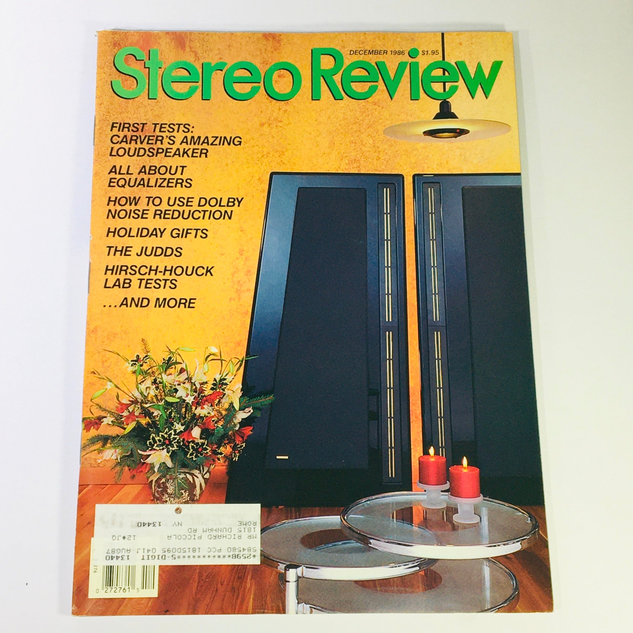 VTG Stereo Review Magazine December 1986 - Carver Loudspeaker Test & The Judds