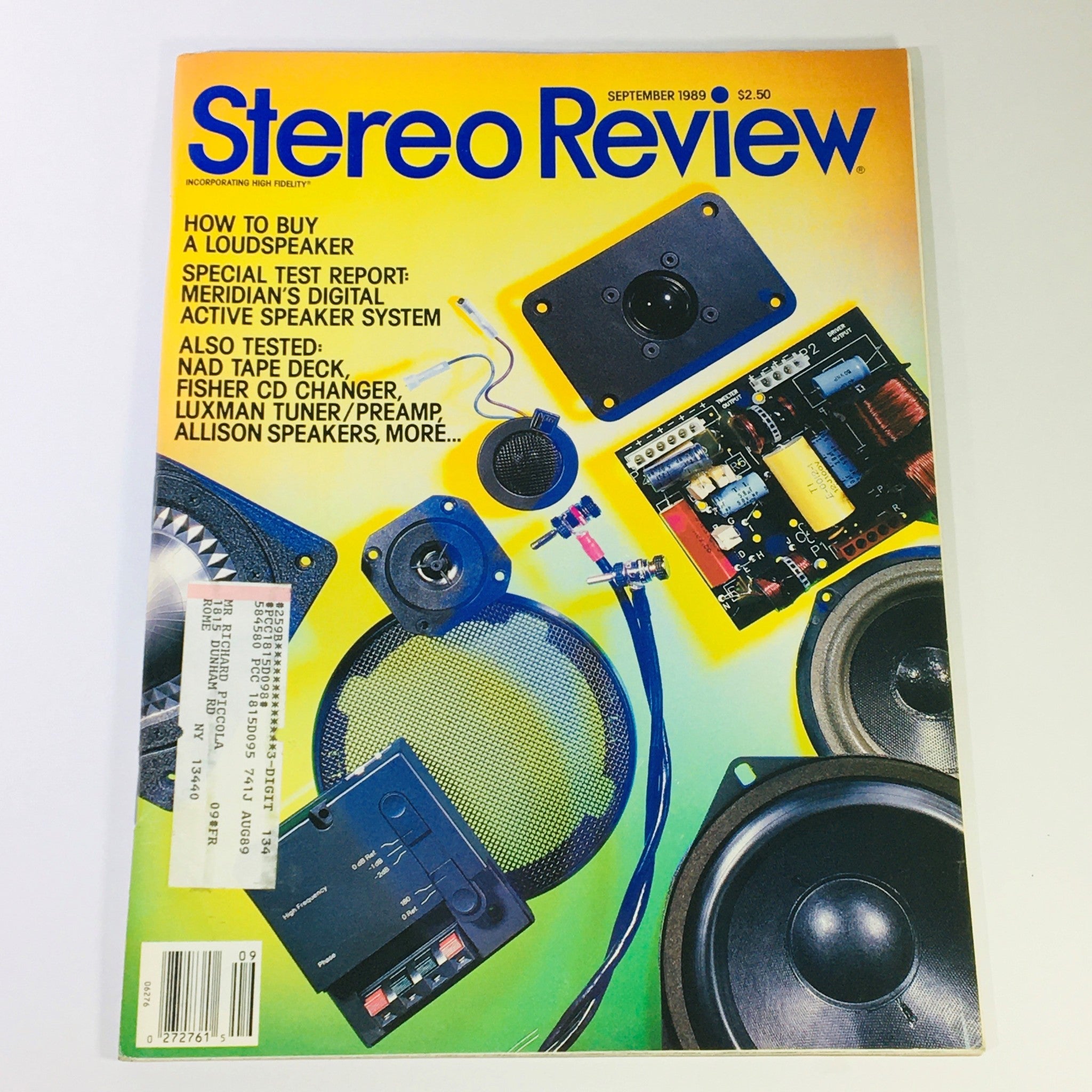 VTG Stereo Review Magazine September 1989 - Nad Tape Deck & Fisher CD Changer