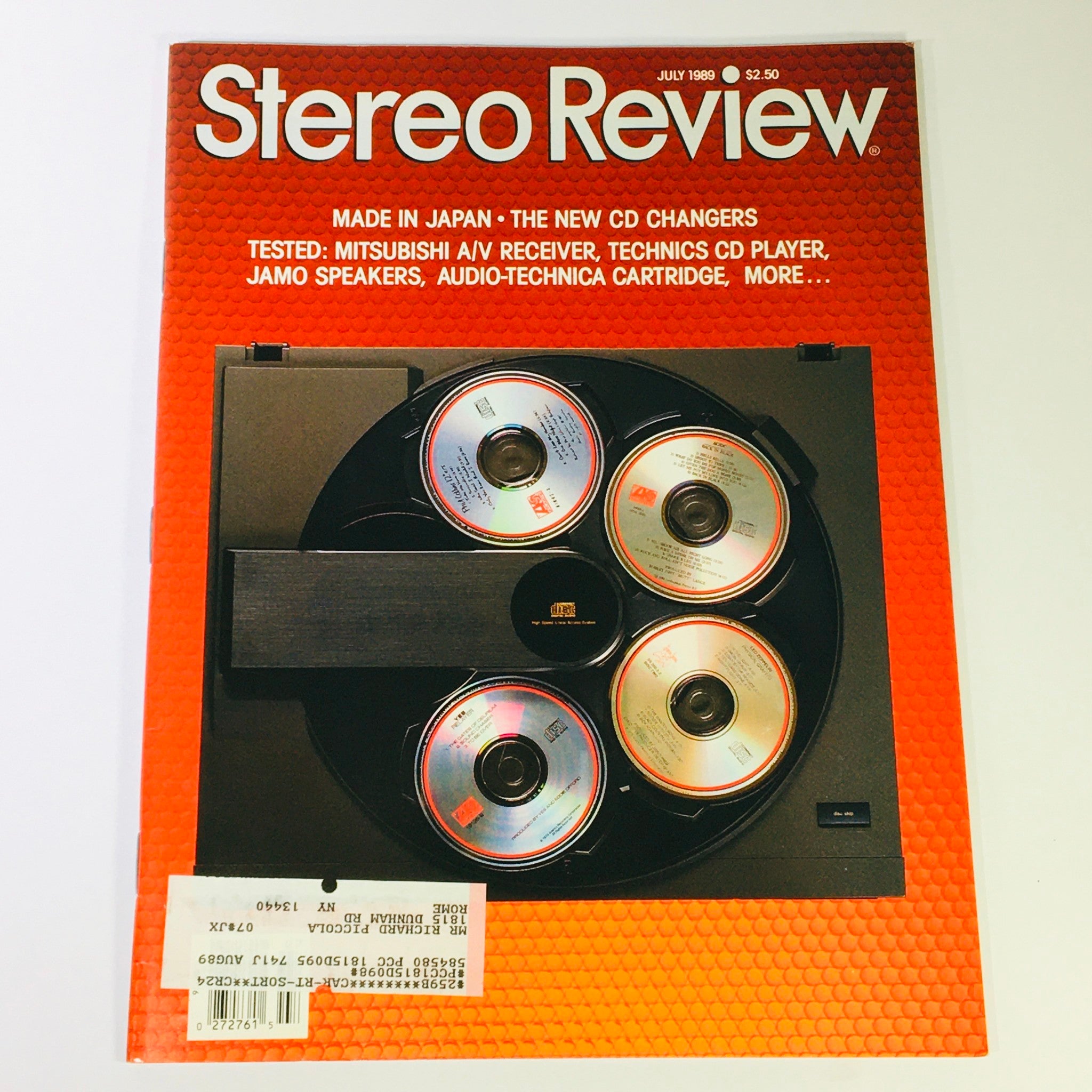 VTG Stereo Review Magazine July 1989 - Mitsubishi A/V Receiver & Jamo Speakers