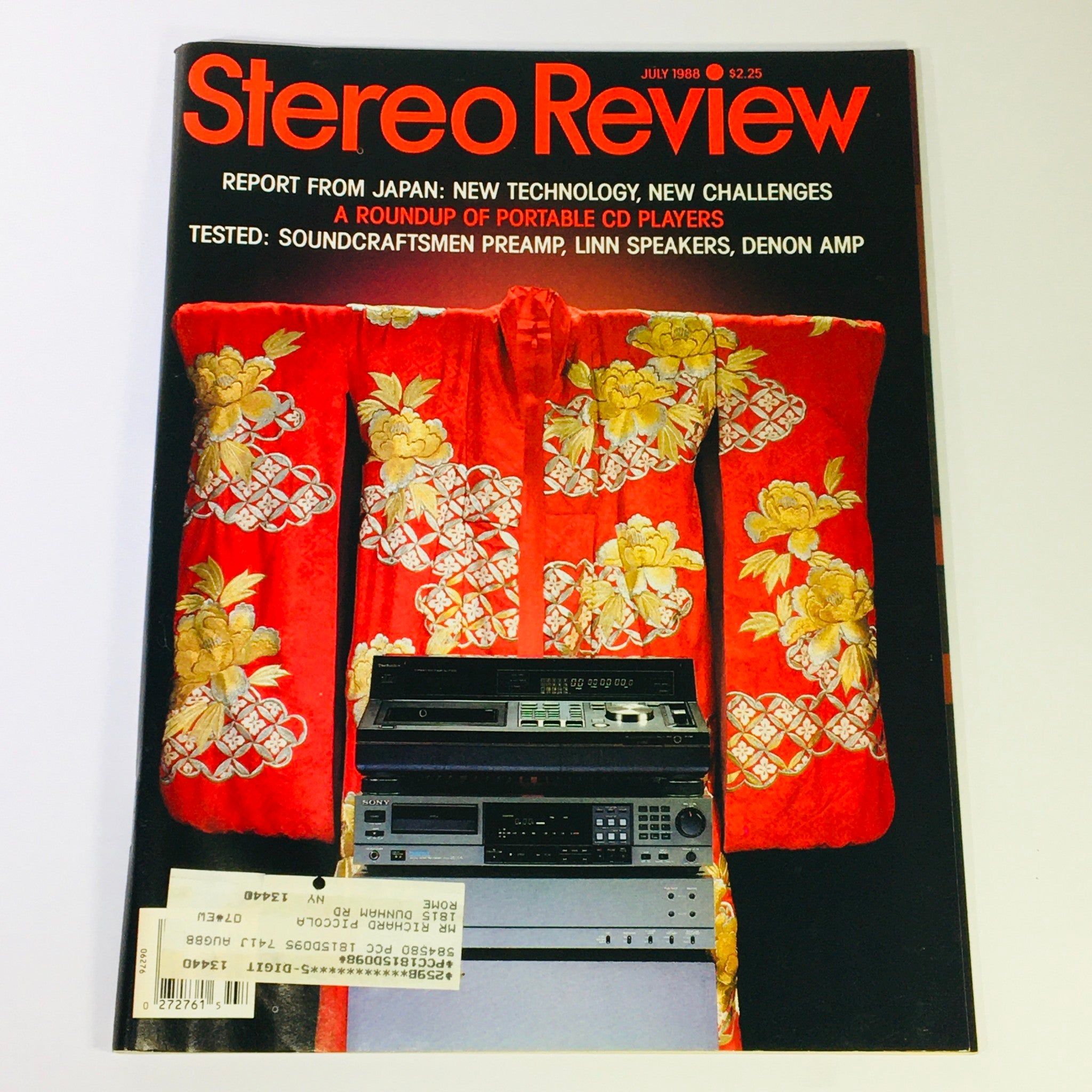 VTG Stereo Review Magazine July 1988 - Sondcraftsmen Preamp & Linn Speakers Test